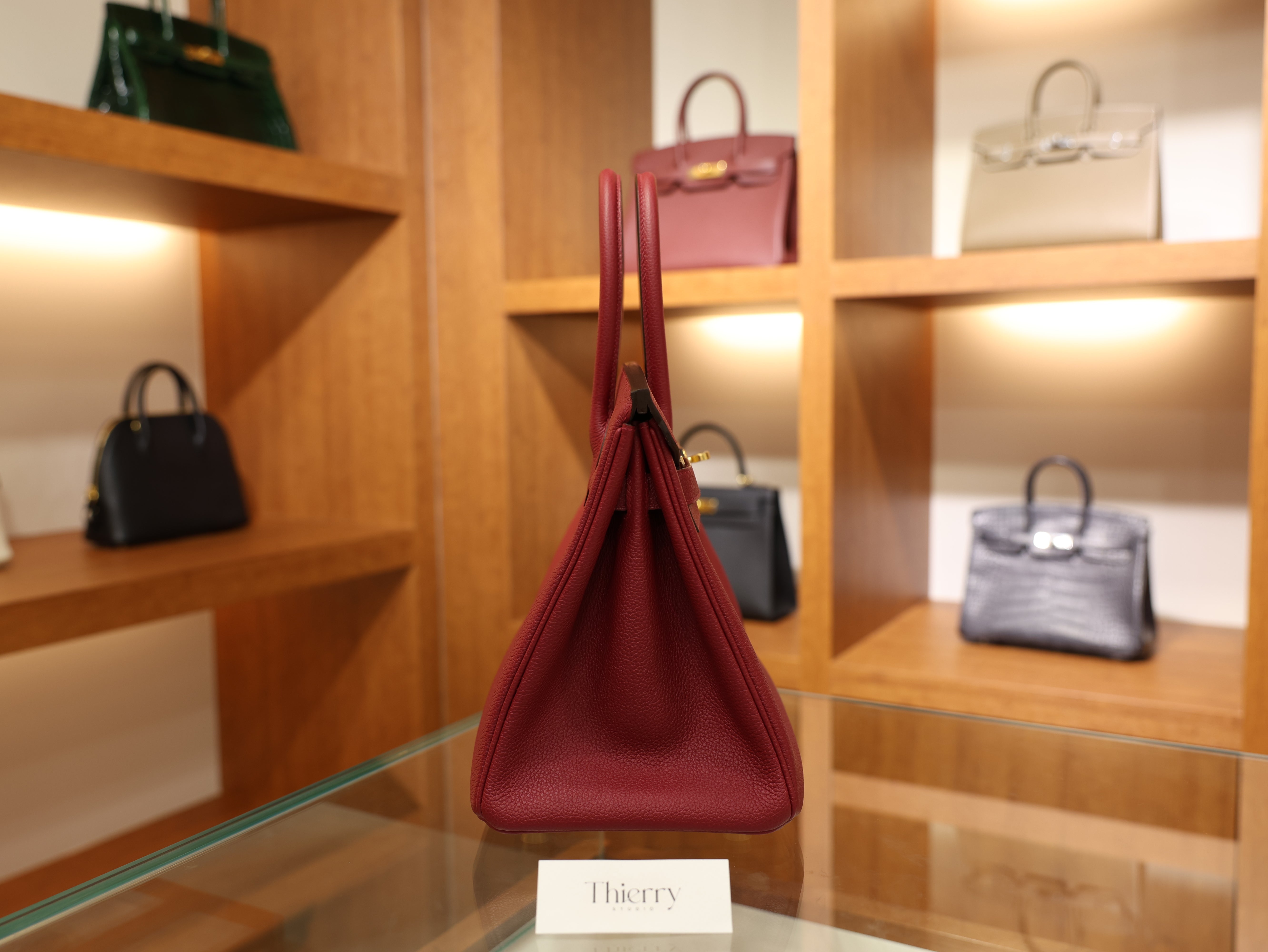 Birkin 30 togo rouge grenat GHW