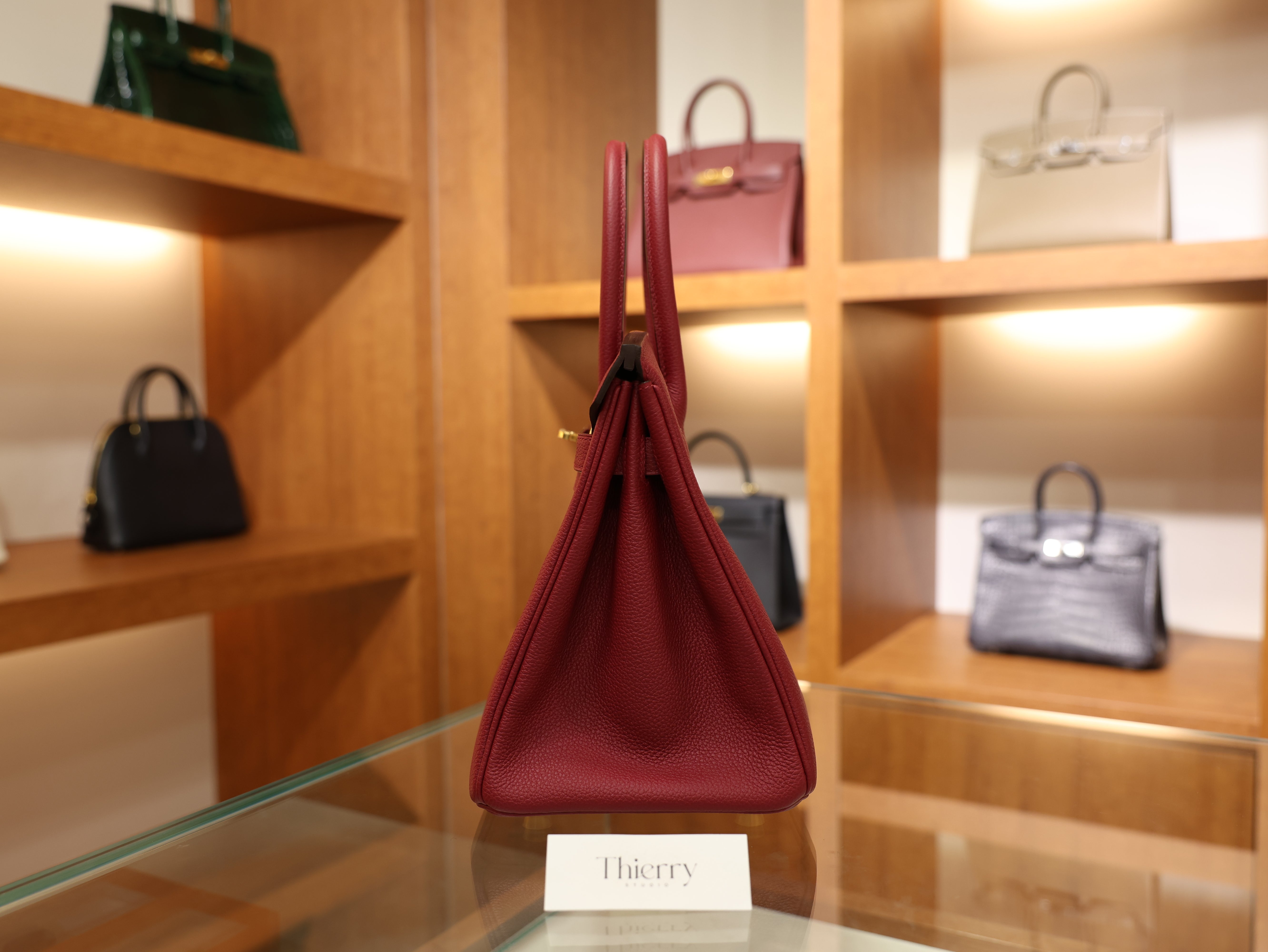 Birkin 30 togo rouge grenat GHW