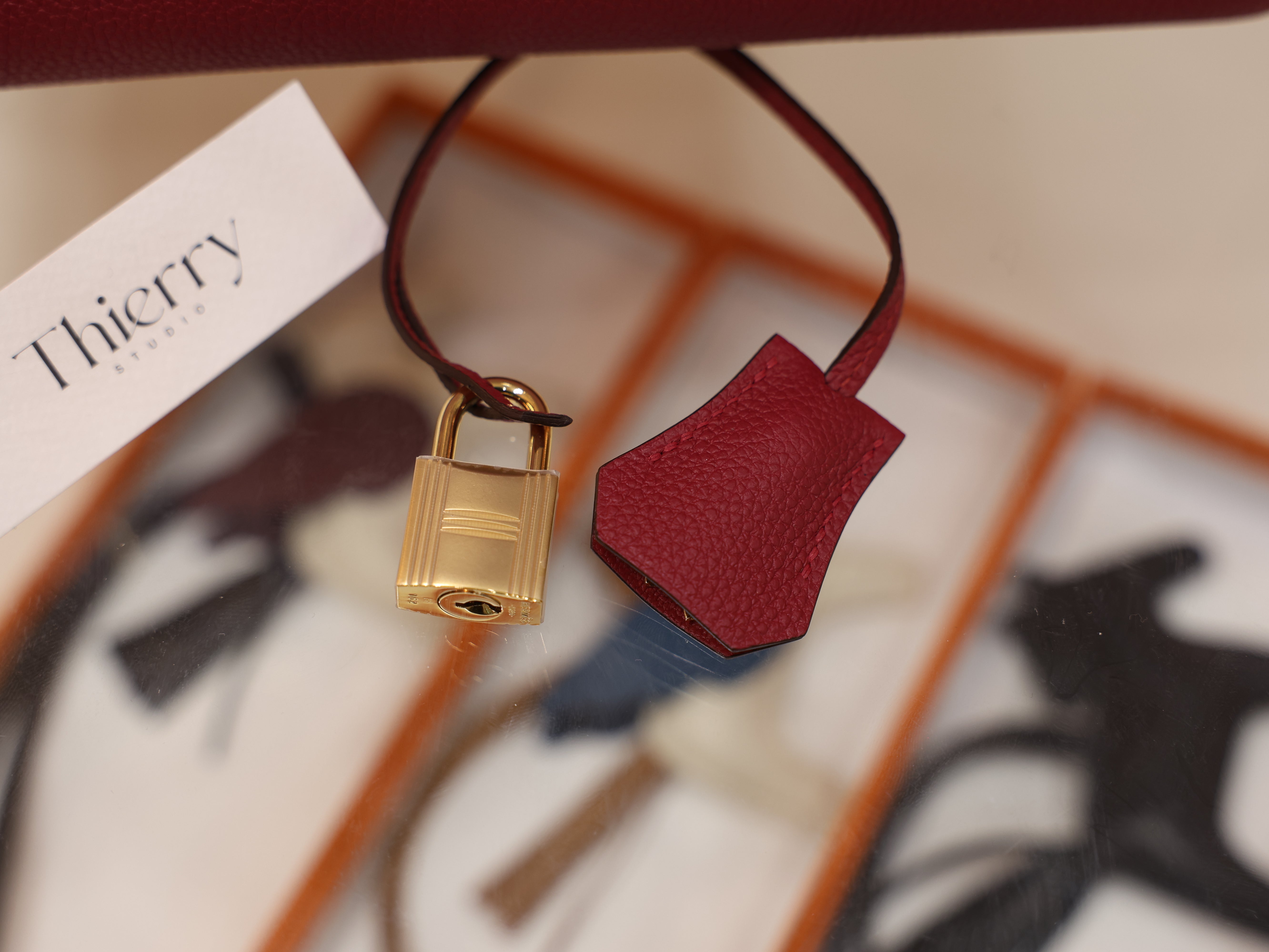 Birkin 30 togo rouge grenat GHW