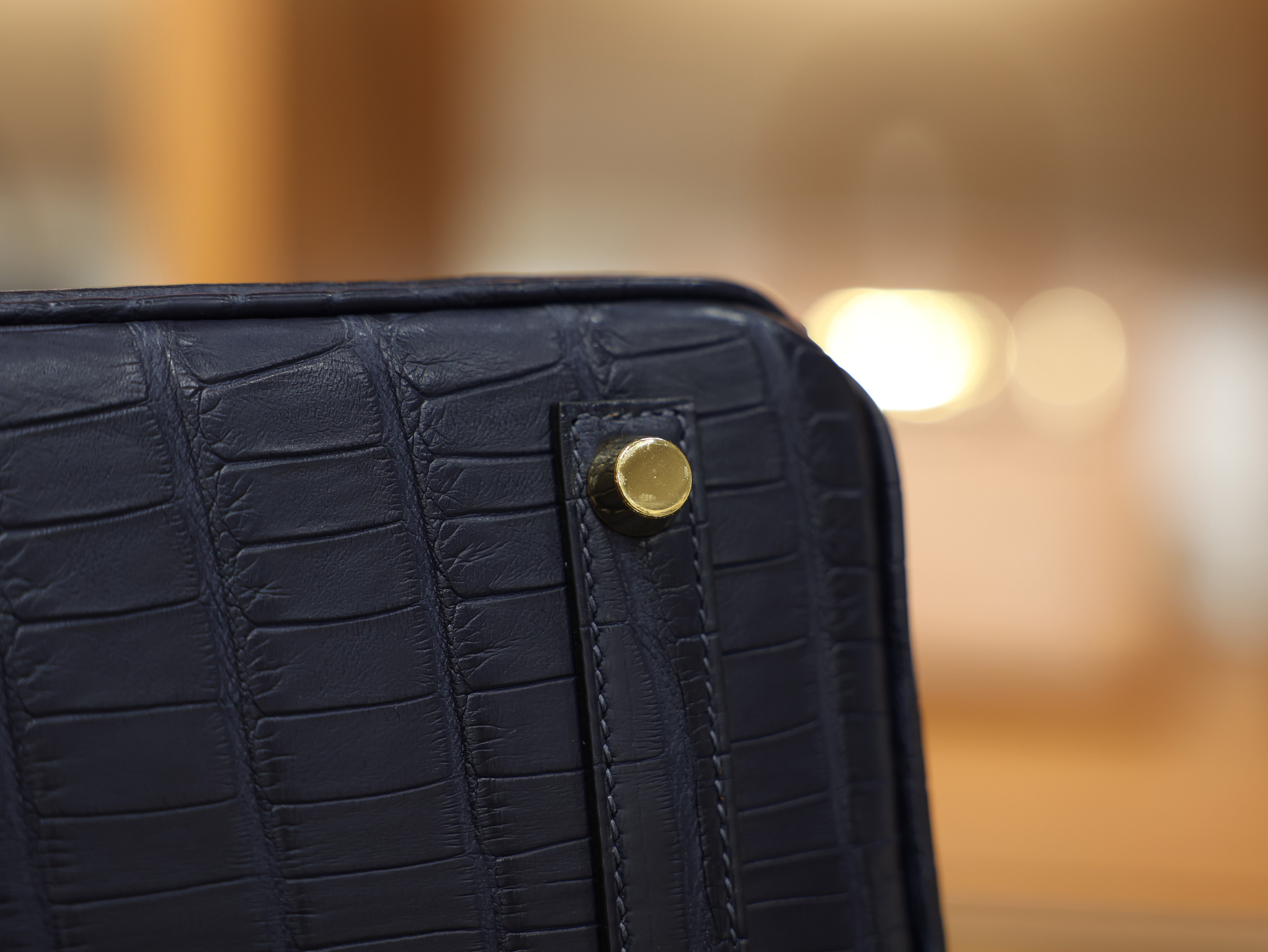 Birkin 25 matt alligator blue saphir GHW