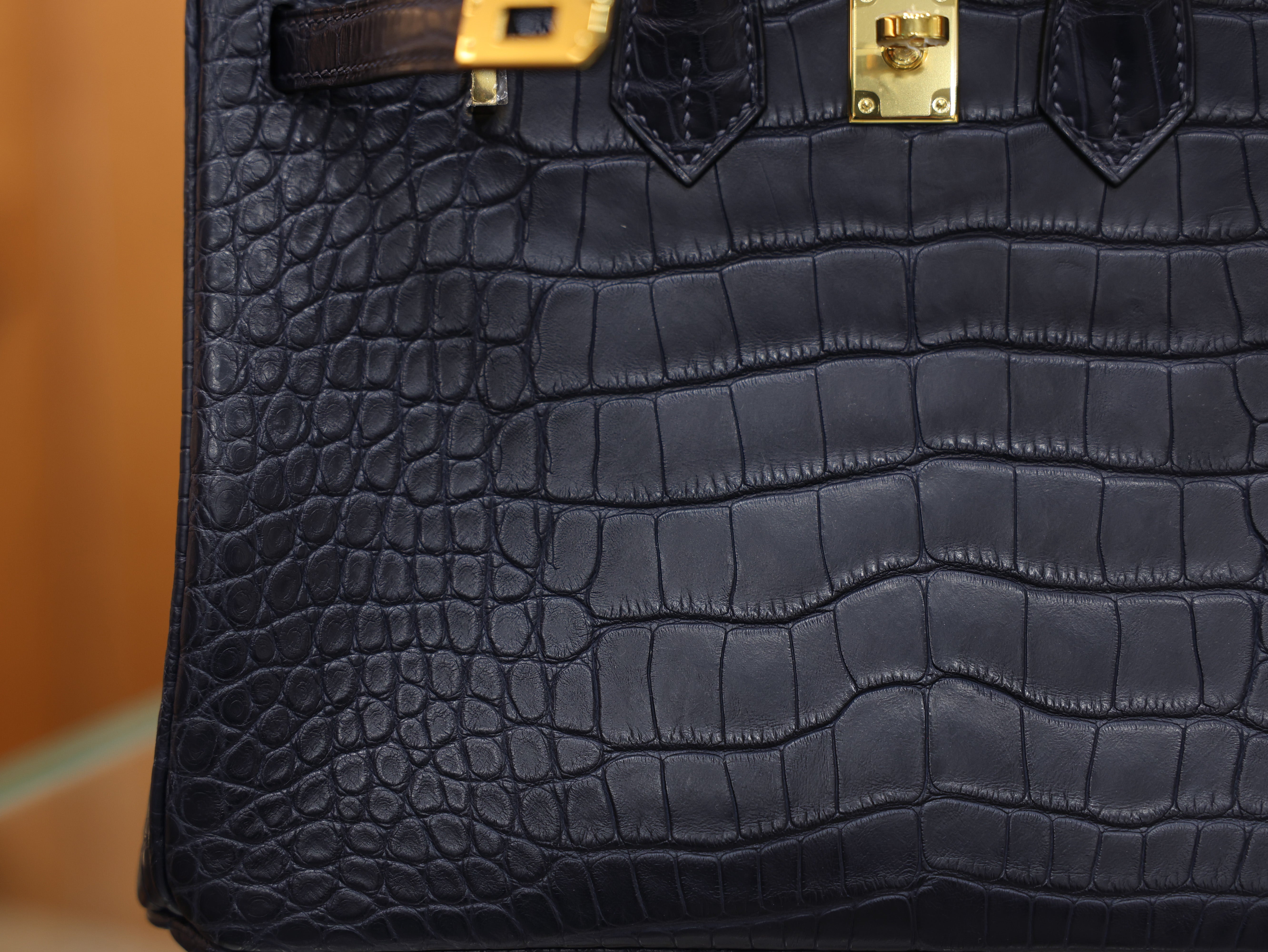 Birkin 25 matt alligator blue saphir GHW