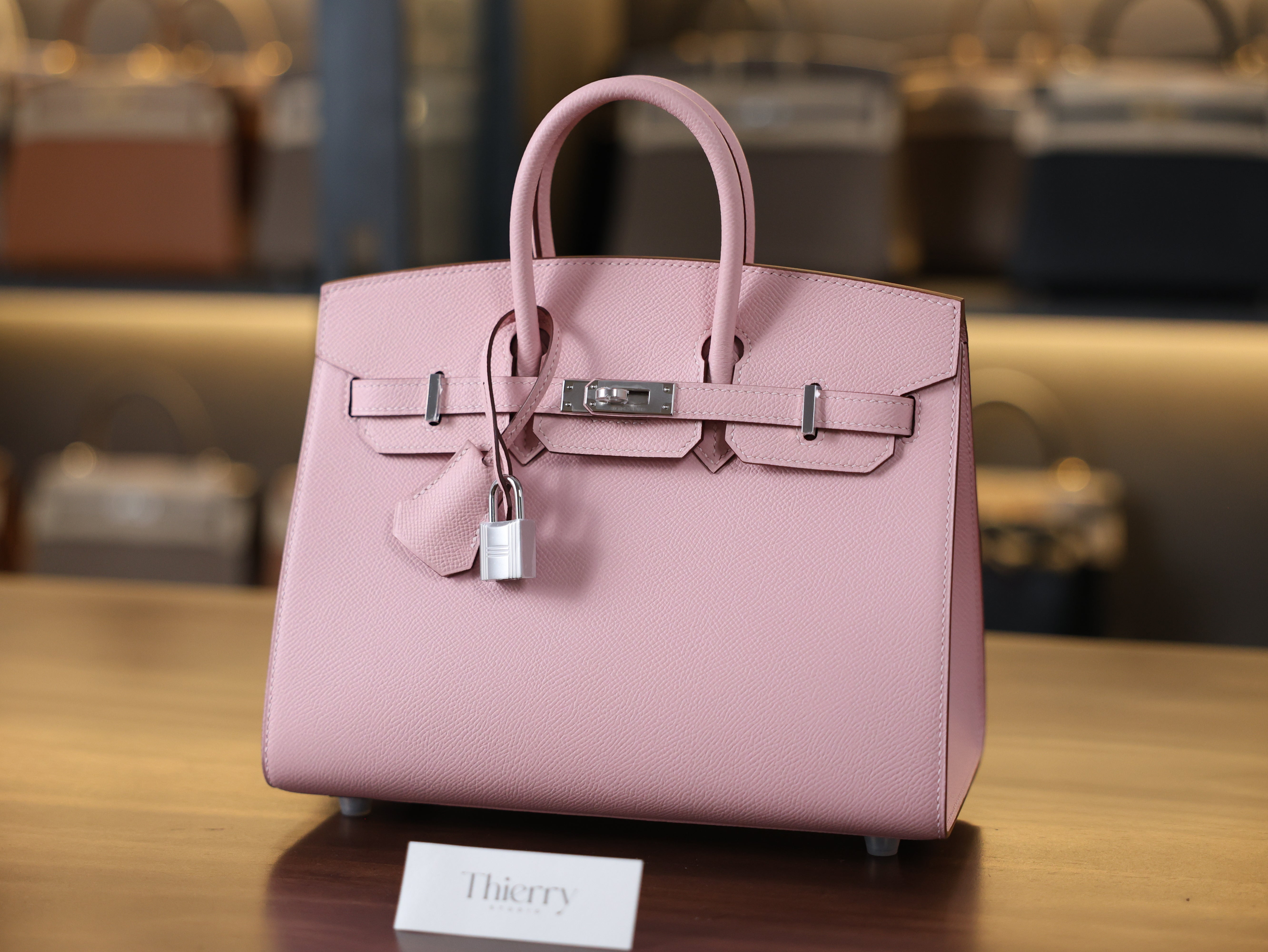 Birkin 25 epsom sellier rose sakura PHW