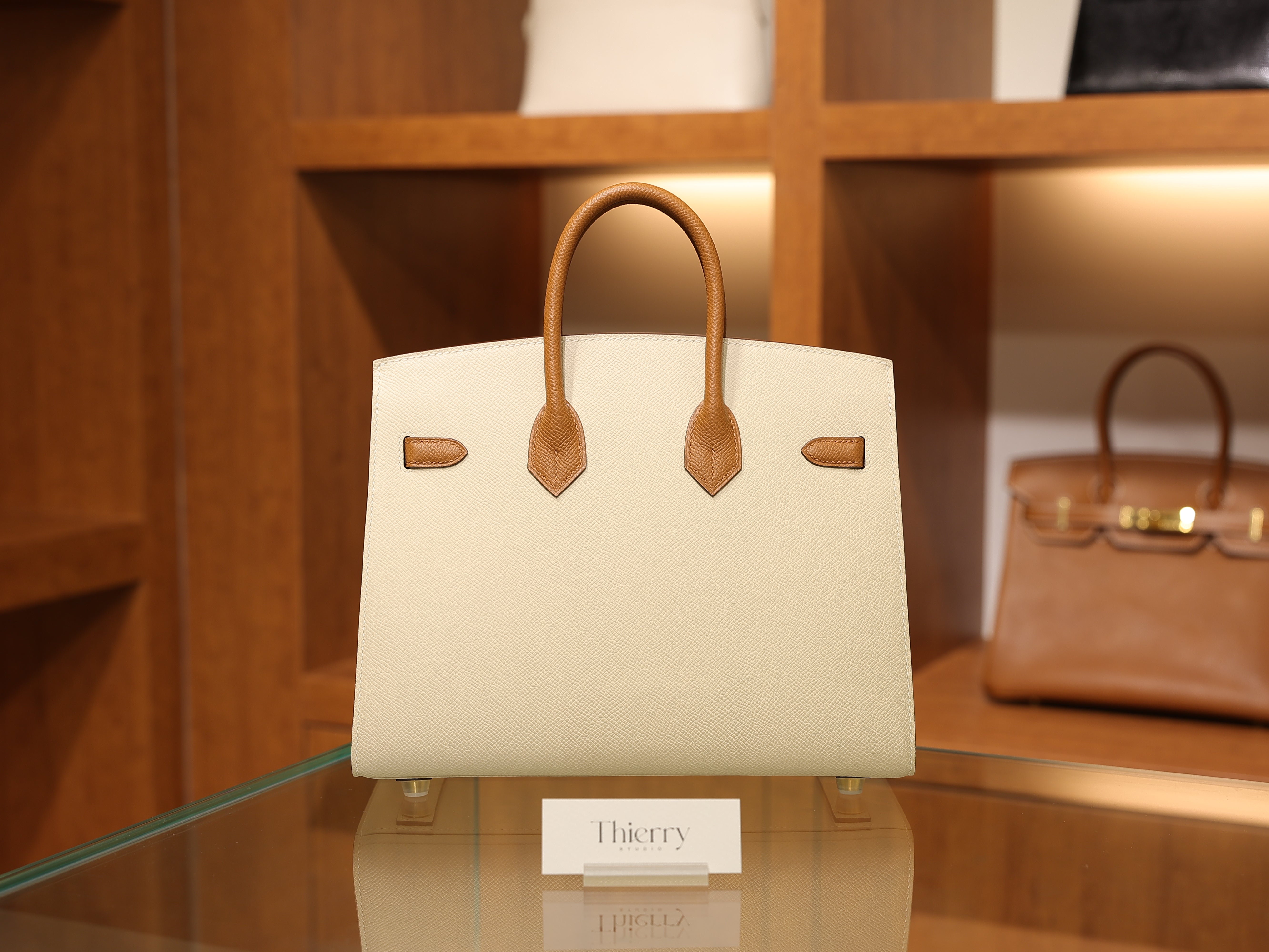 Birkin 25 epsom sellier craie & gold GHW (HSS)