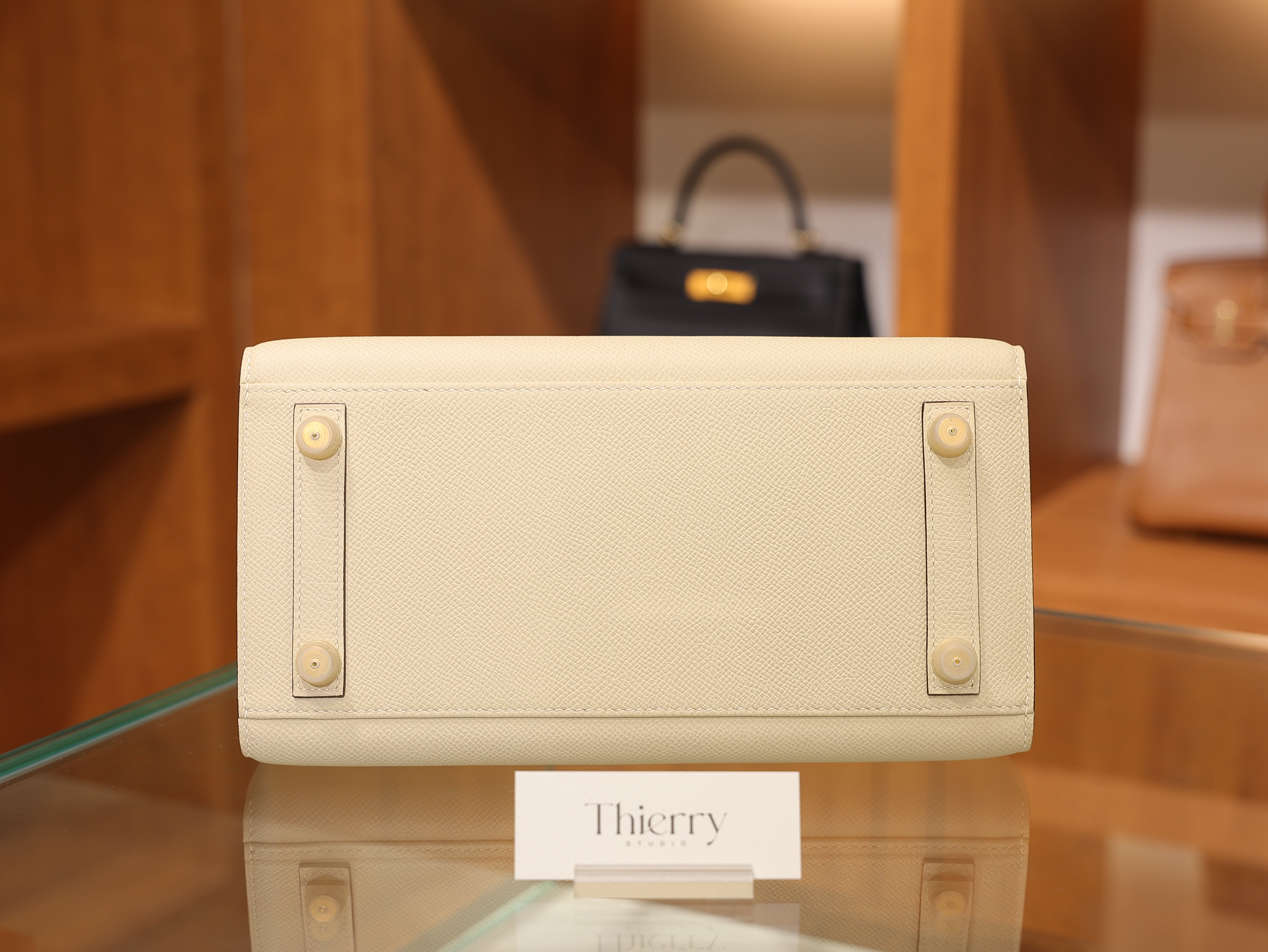 Birkin 25 epsom sellier craie & gold GHW (HSS)
