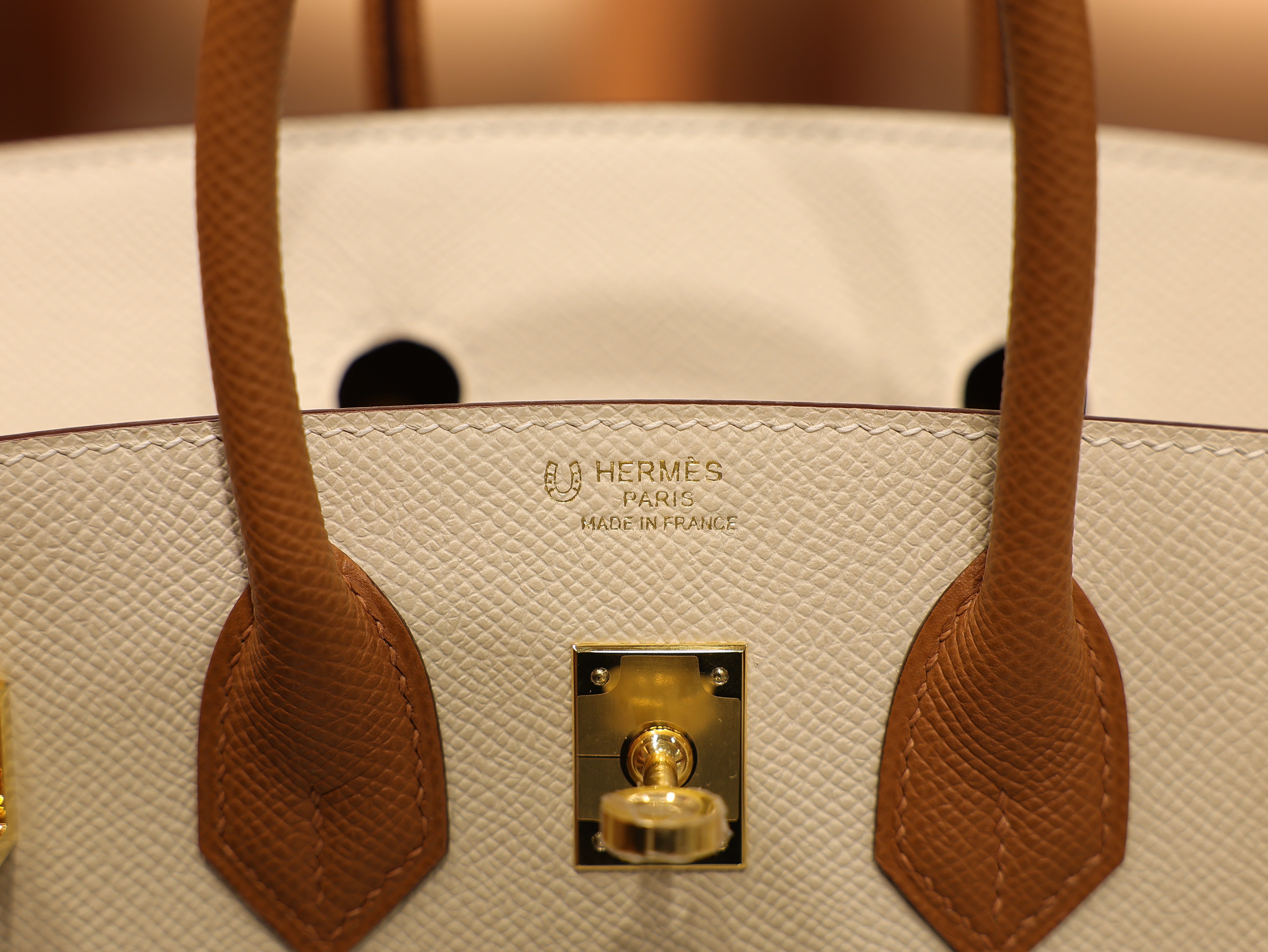 Birkin 25 epsom sellier craie & gold GHW (HSS)
