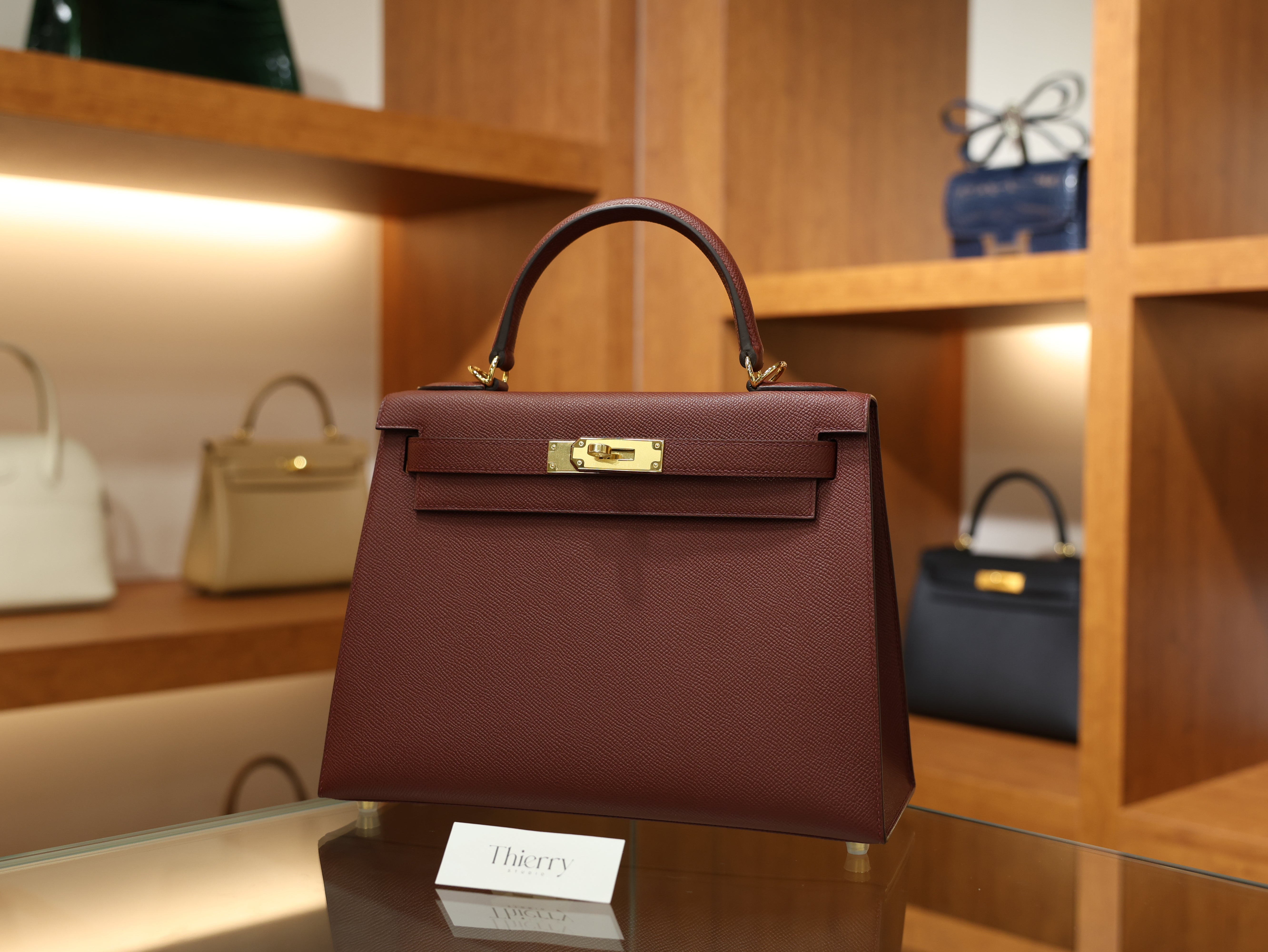 Kelly 28 epsom rouge H GHW