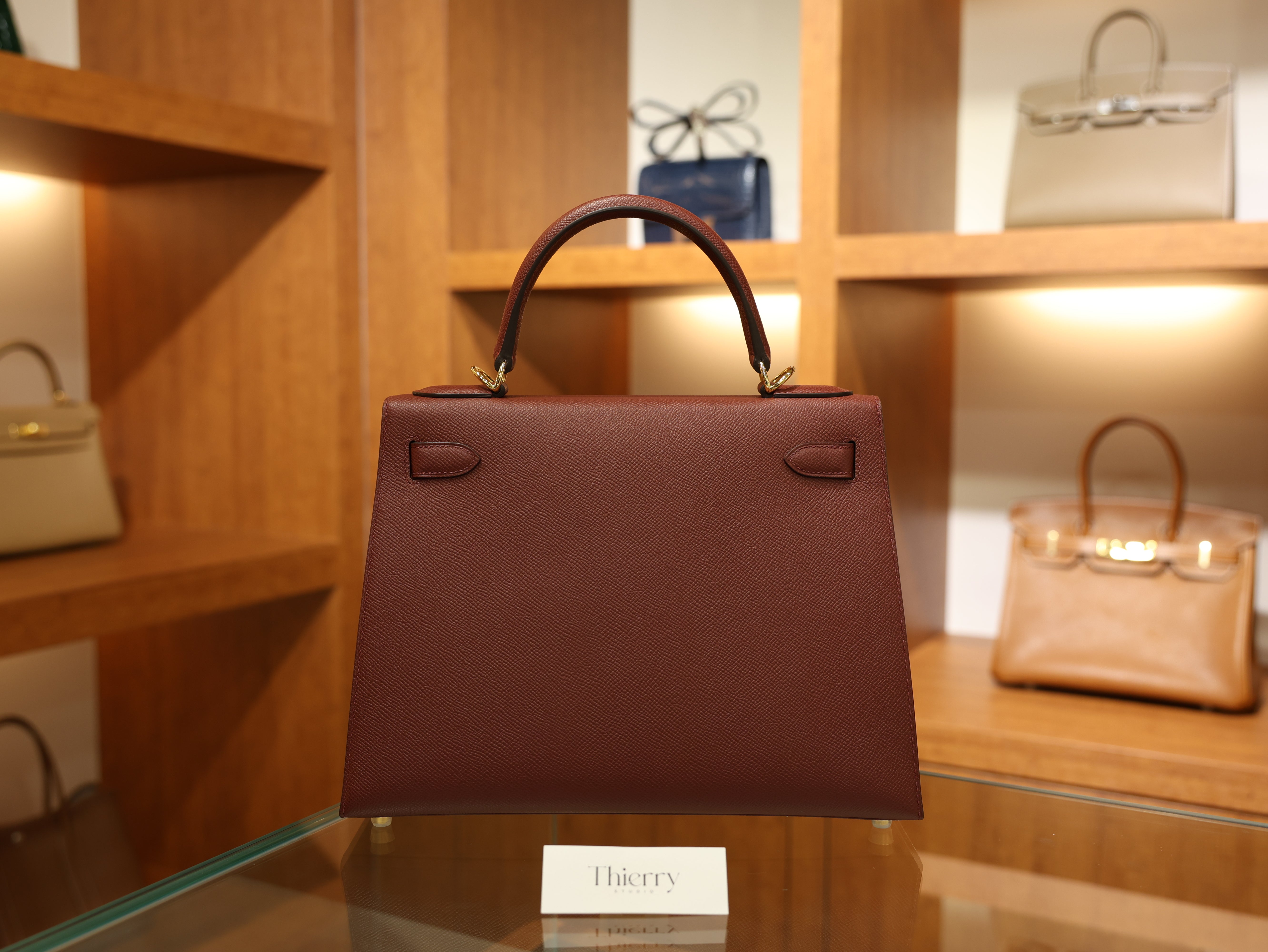 Kelly 28 epsom rouge H GHW
