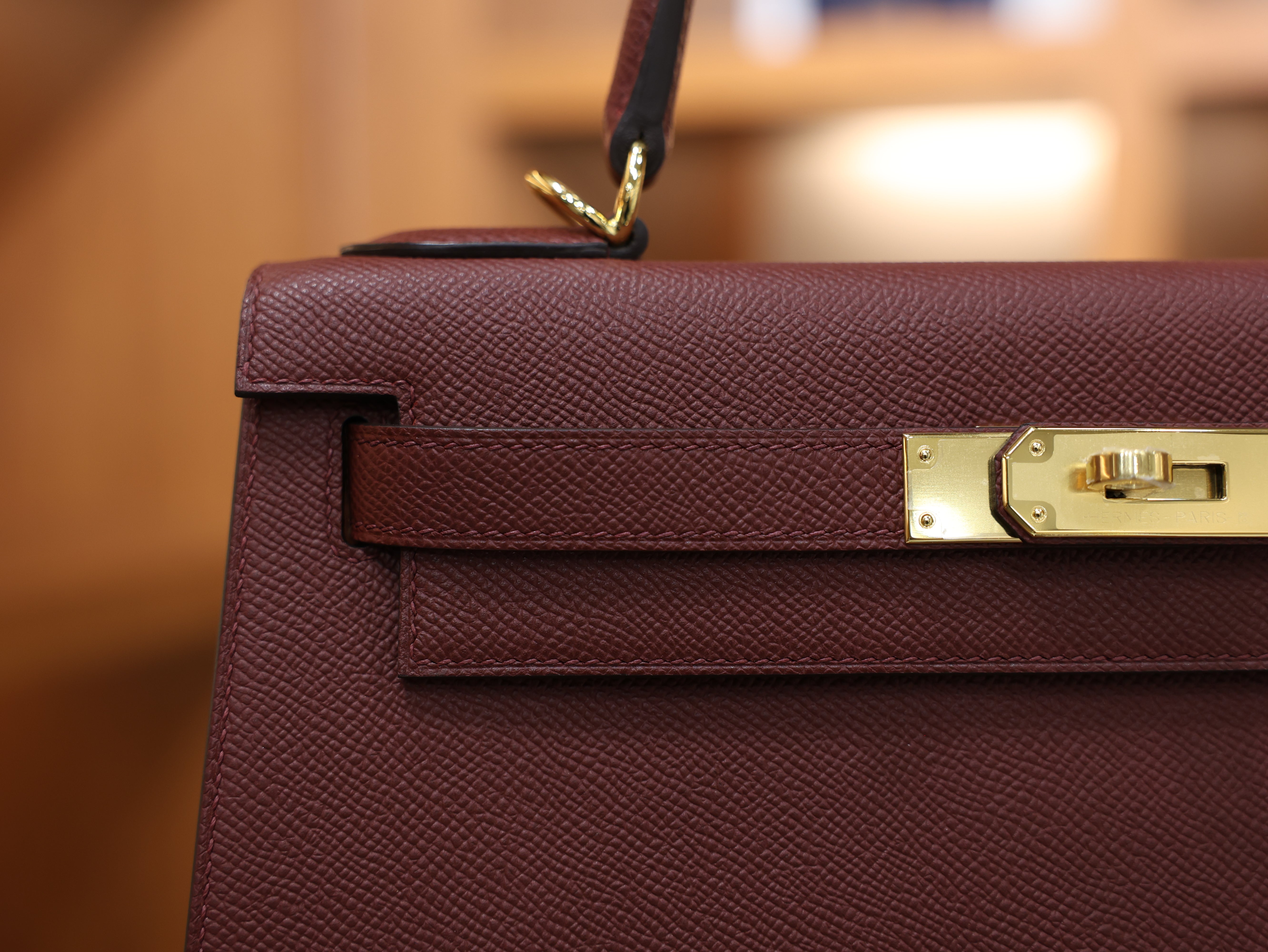 Kelly 28 epsom rouge H GHW