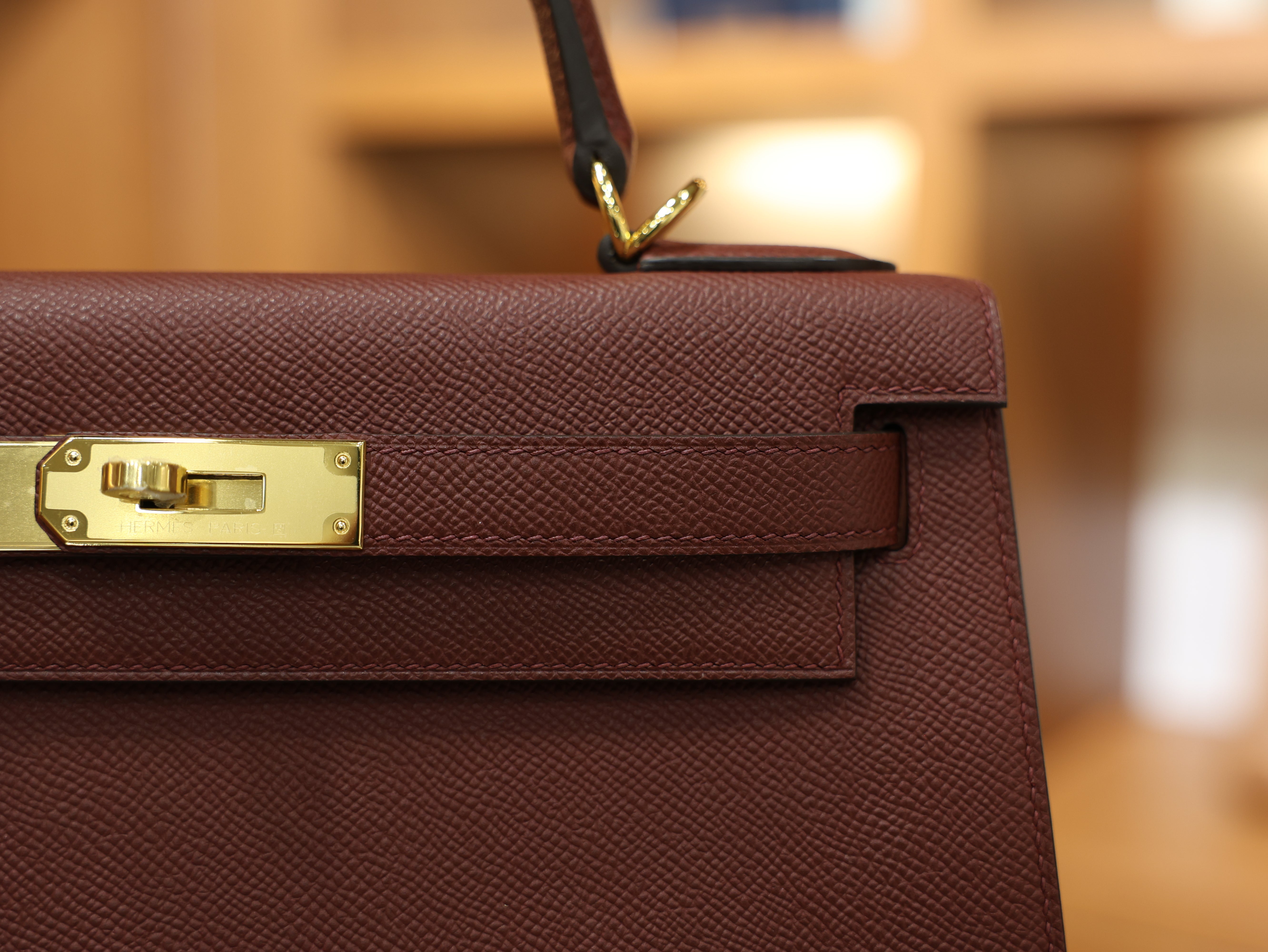 Kelly 28 epsom rouge H GHW