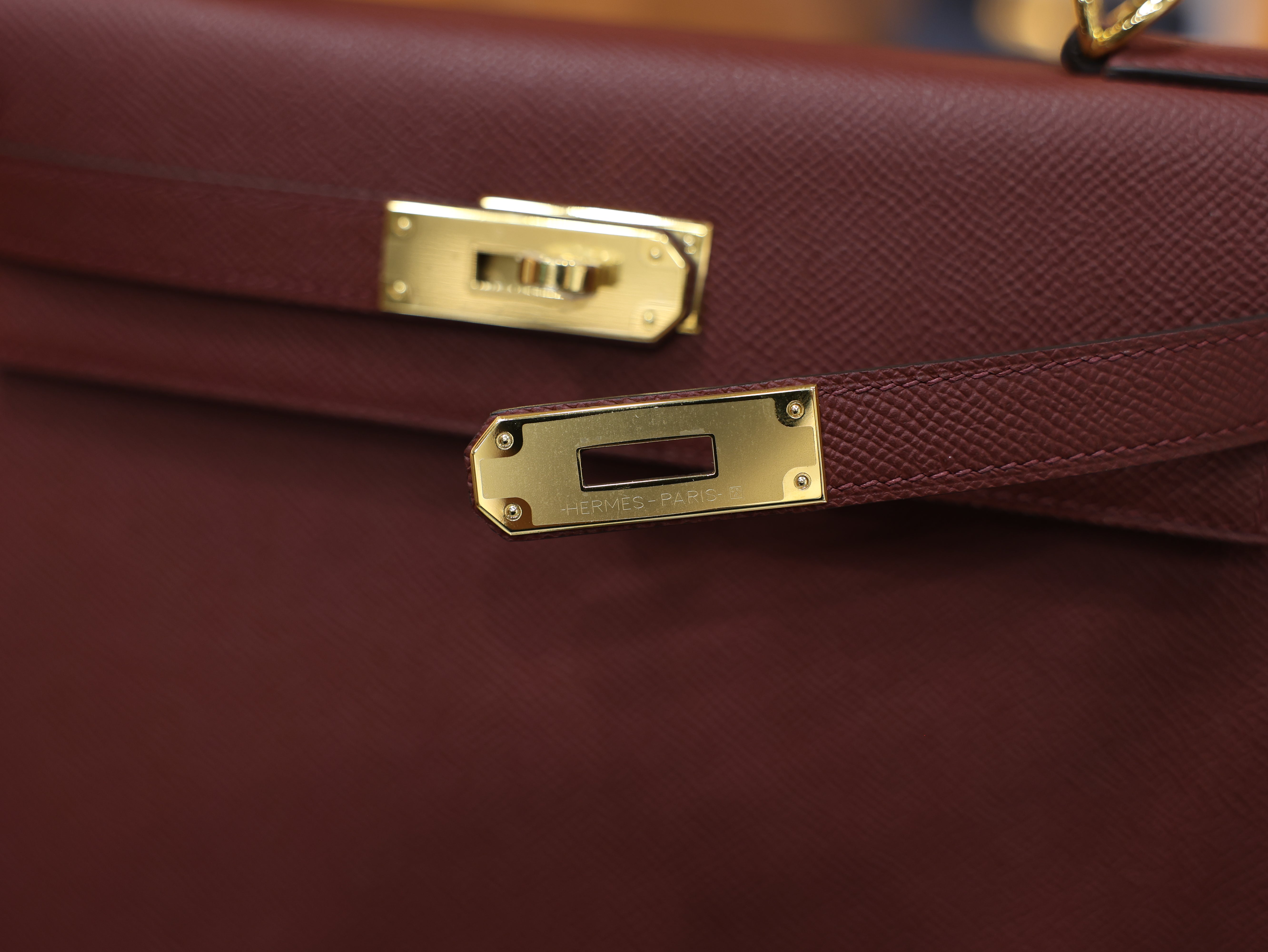 Kelly 28 epsom rouge H GHW
