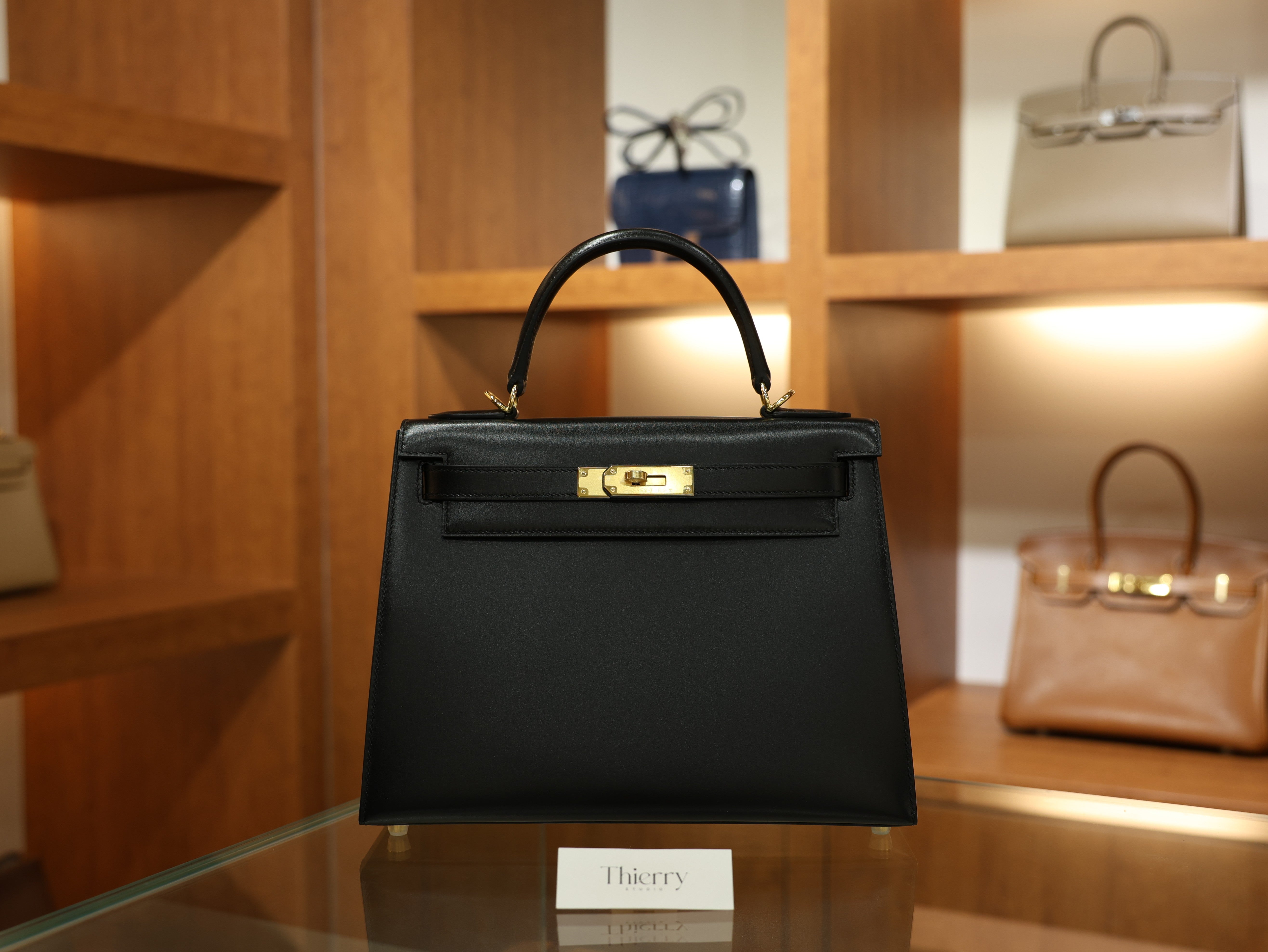 Kelly 28 box sellier black GHW
