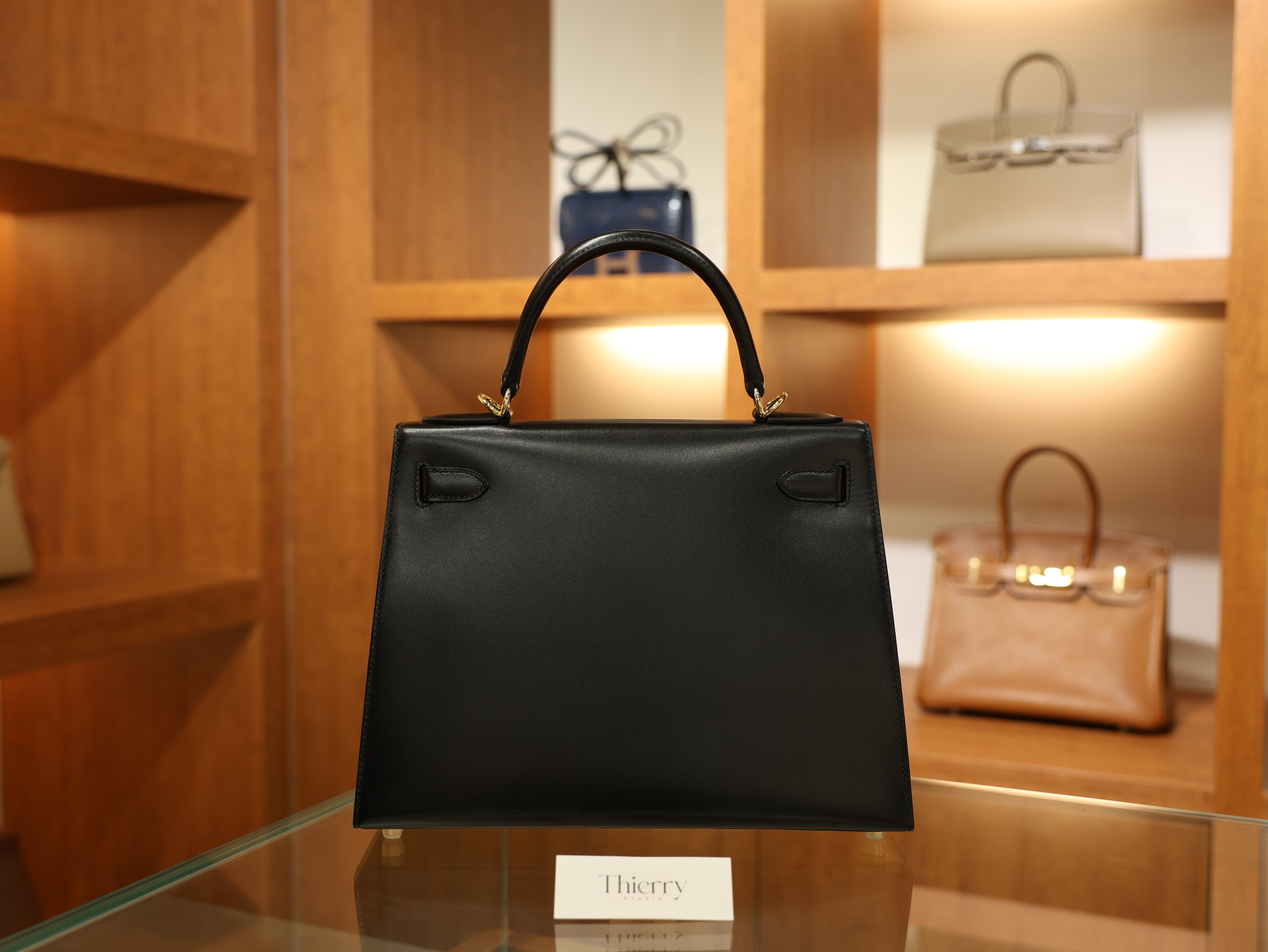 Kelly 28 box sellier black GHW