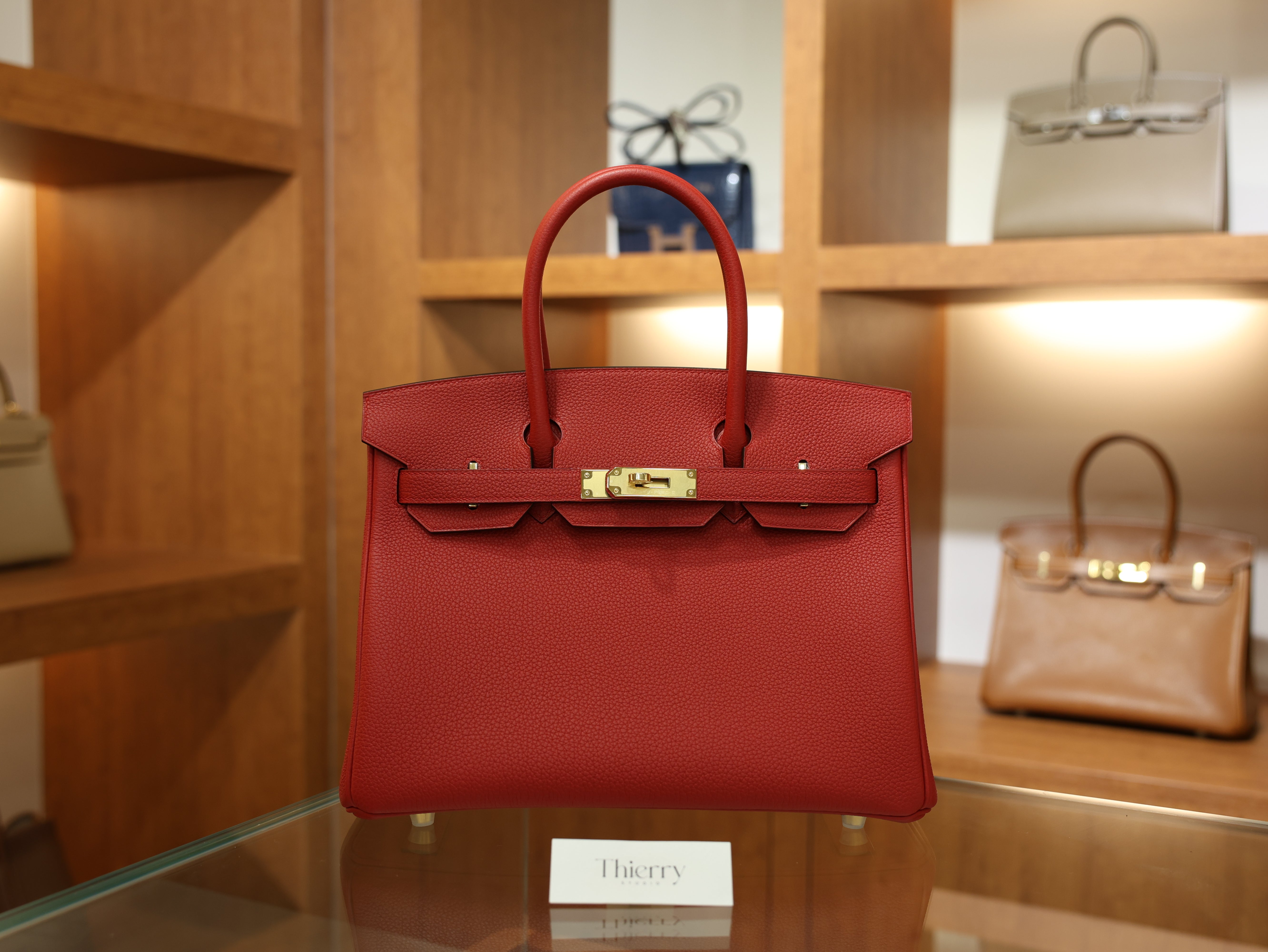 Birkin 30 togo rouge casaque GHW