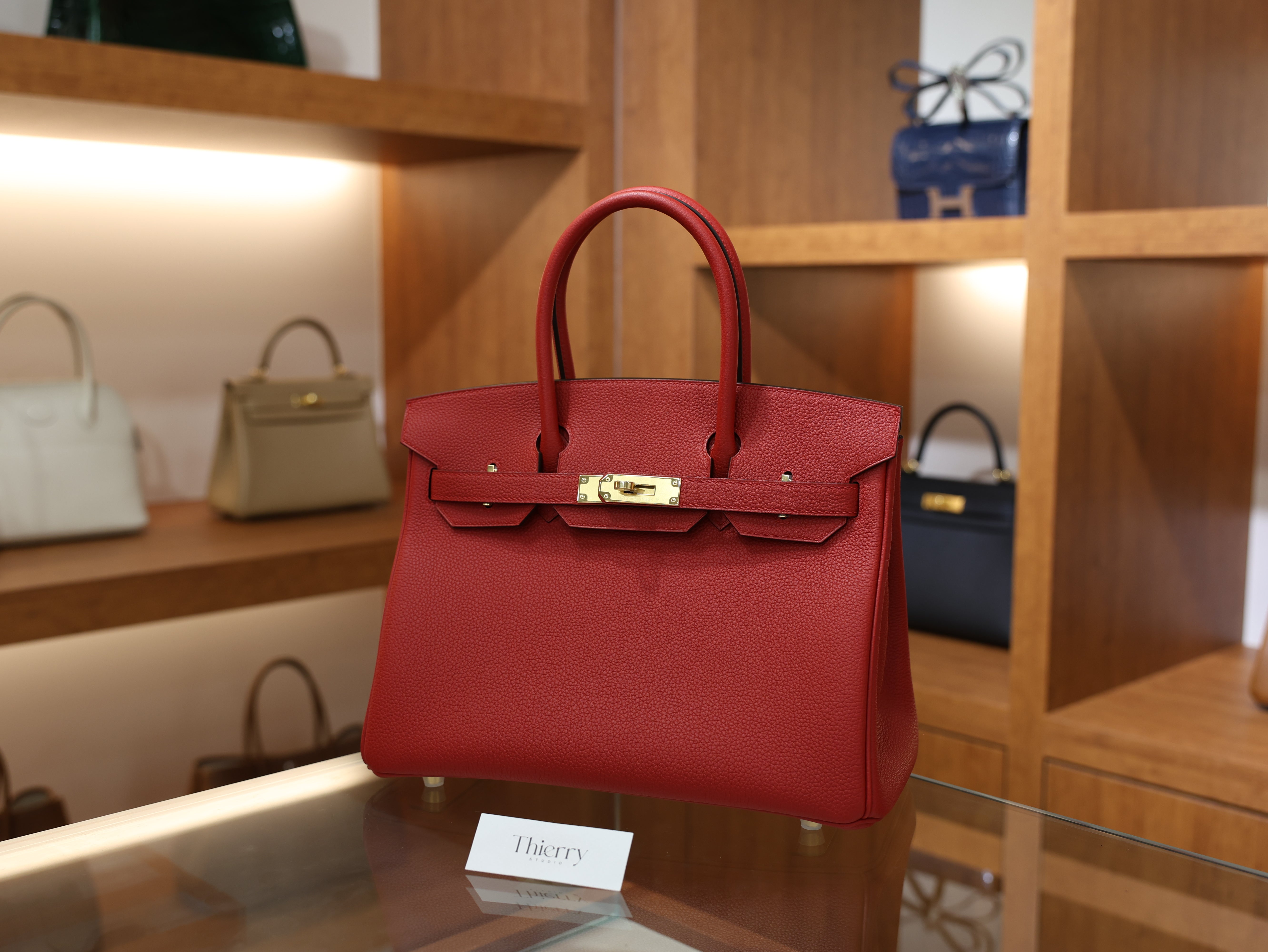 Birkin 30 togo rouge casaque GHW