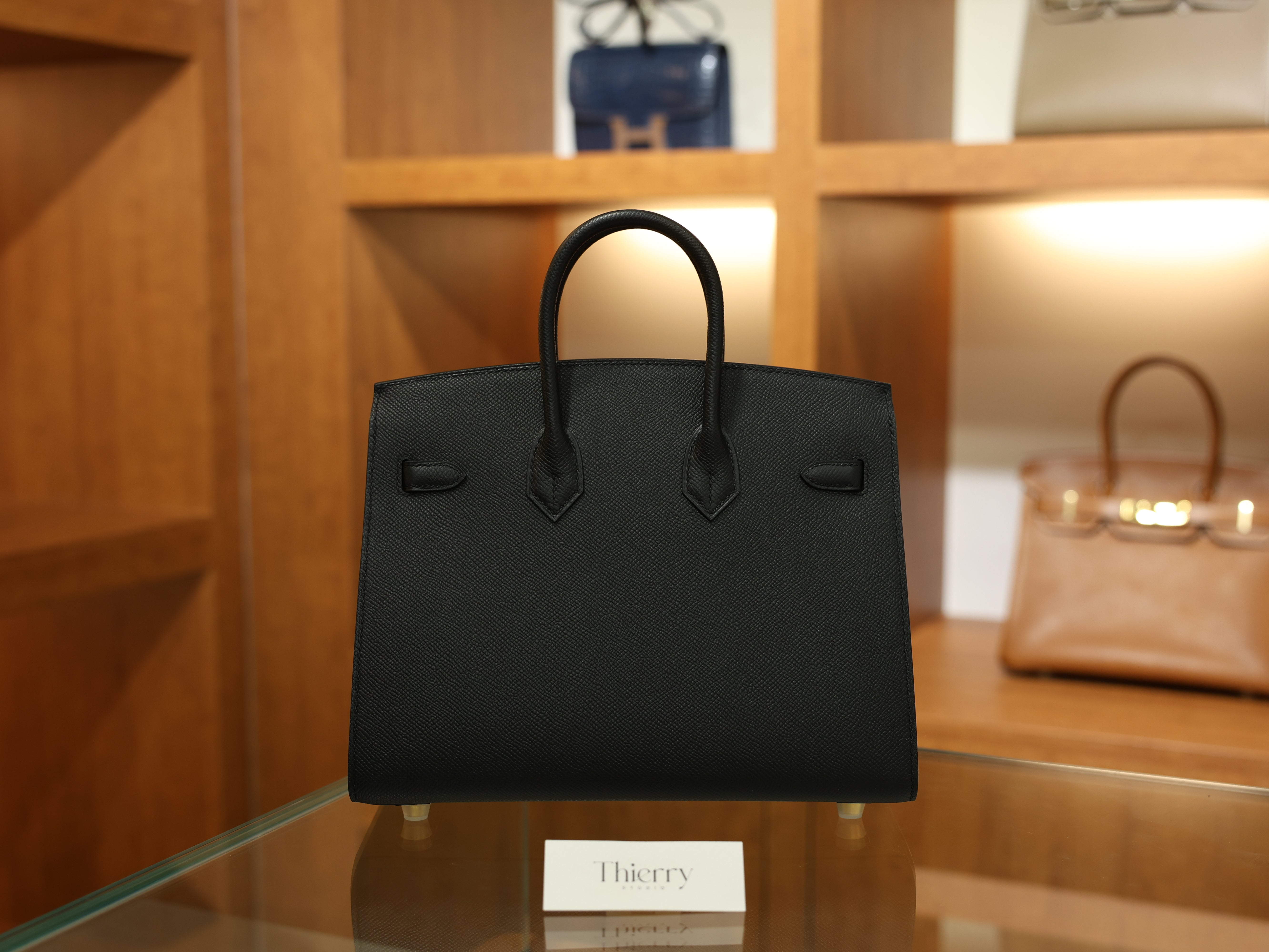 Birkin 25 epsom sellier black GHW