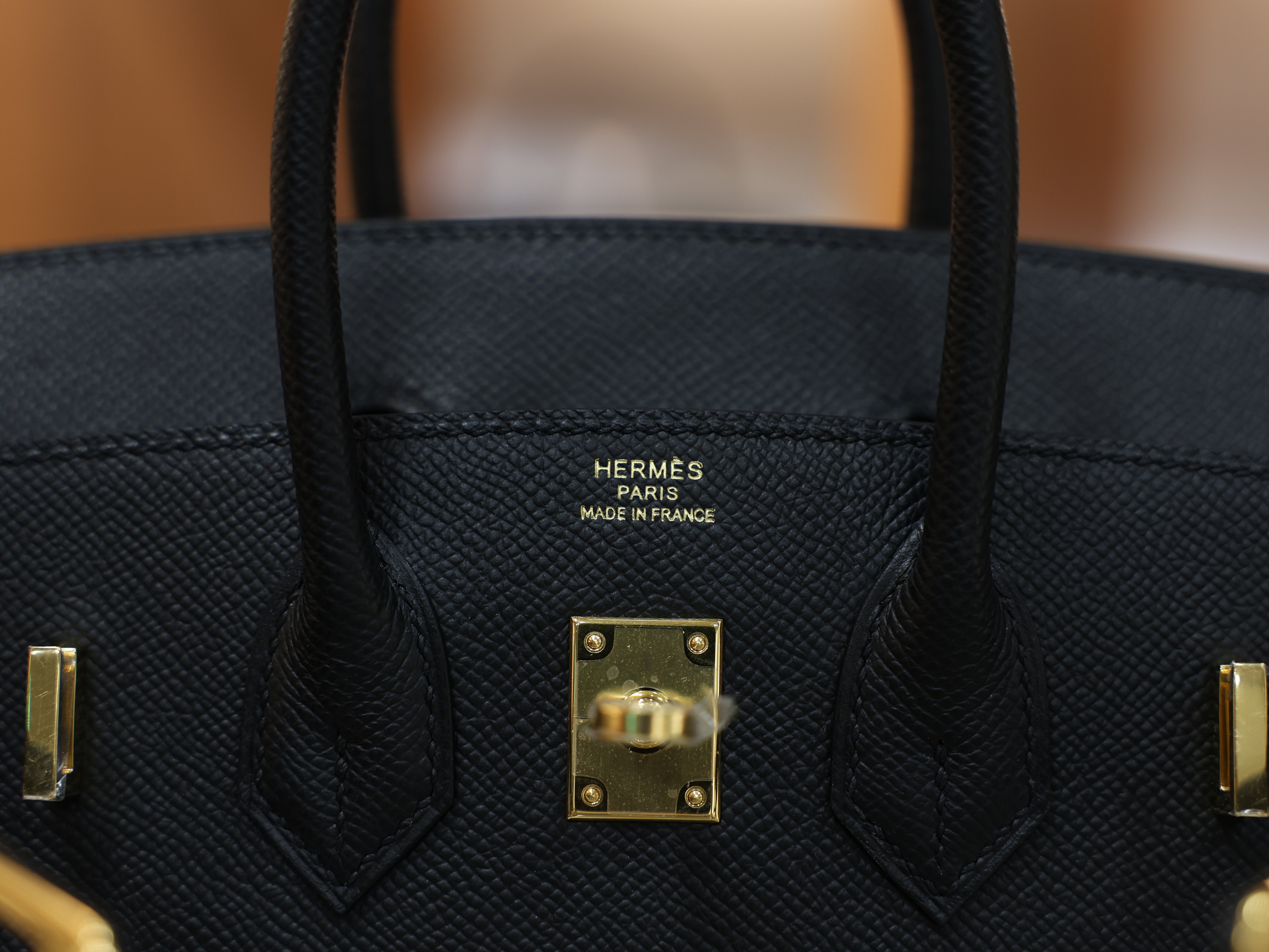 Birkin 25 epsom sellier black GHW