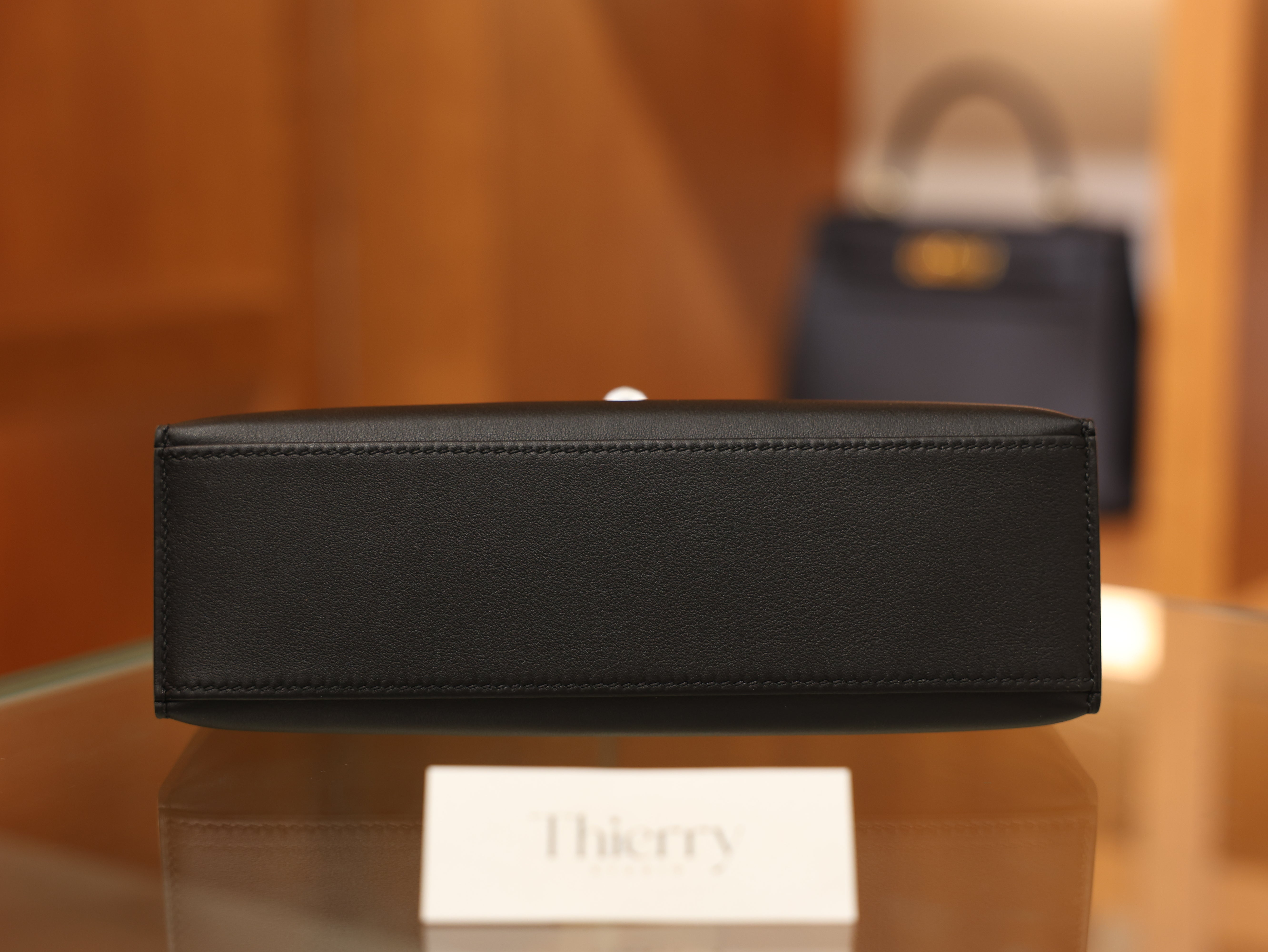 Kelly pochette swift black PHW