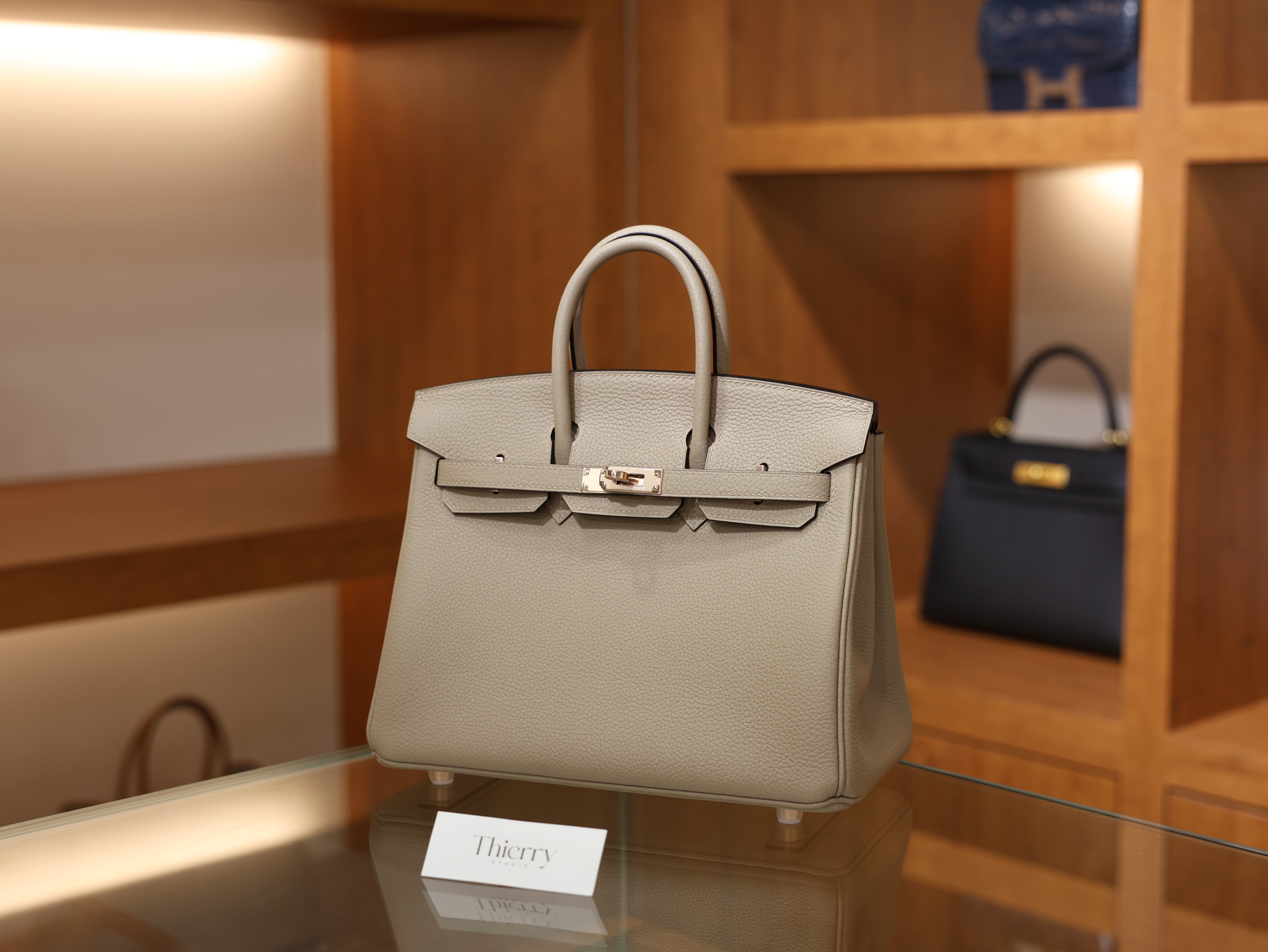 Birkin 25 togo gris tourterelle RGHW