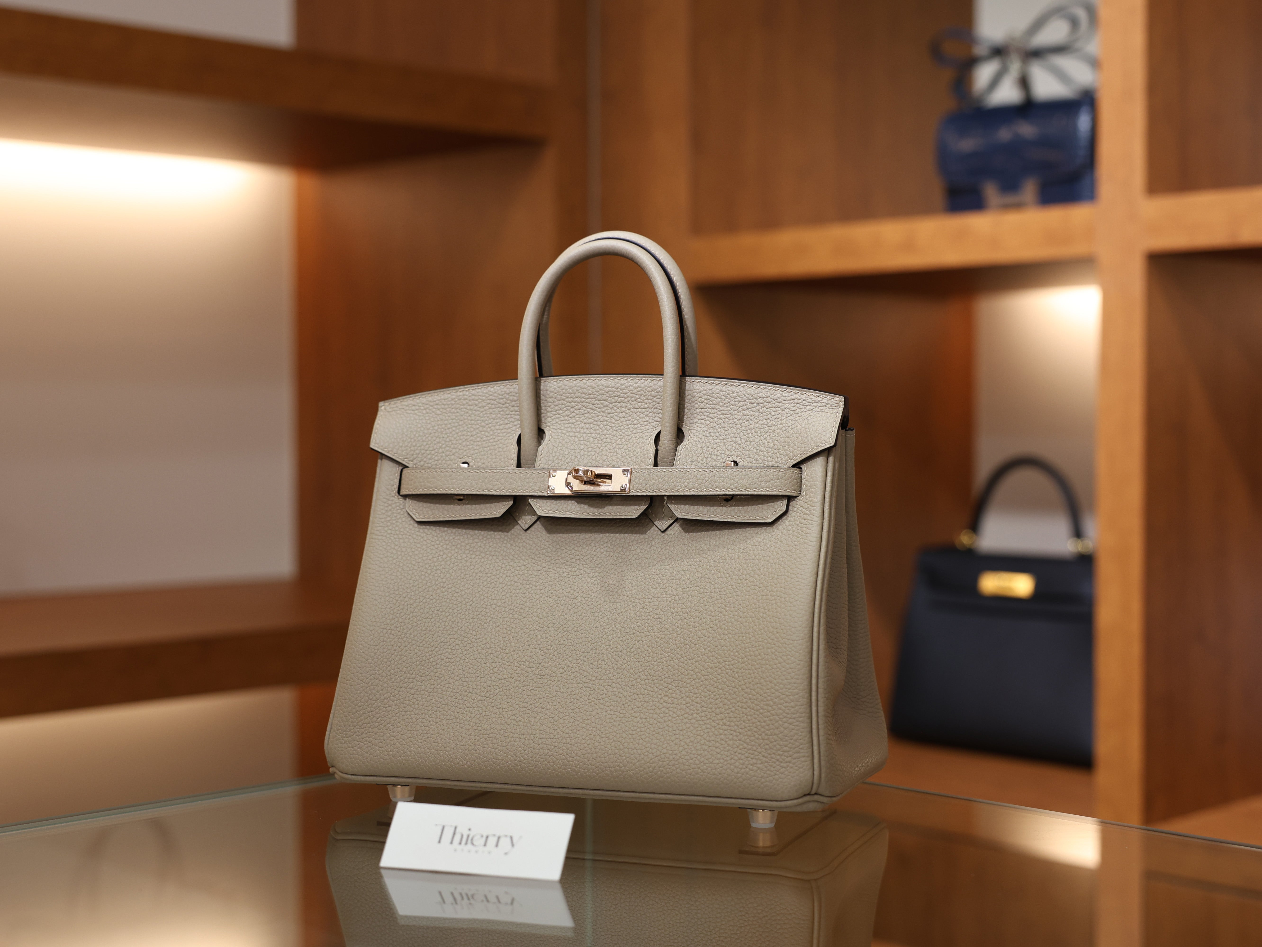 Birkin 25 togo gris tourterelle RGHW