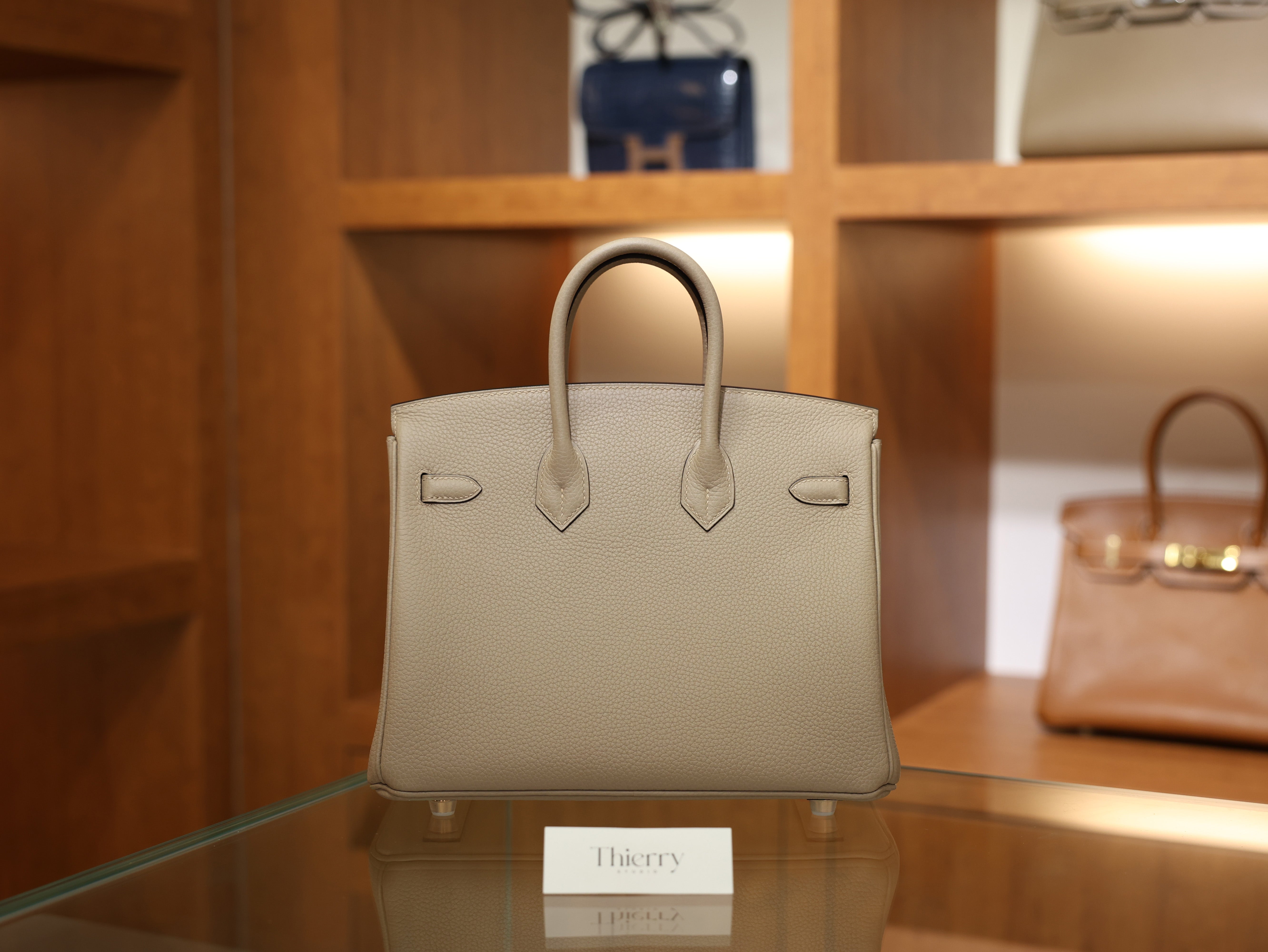 Birkin 25 togo gris tourterelle RGHW