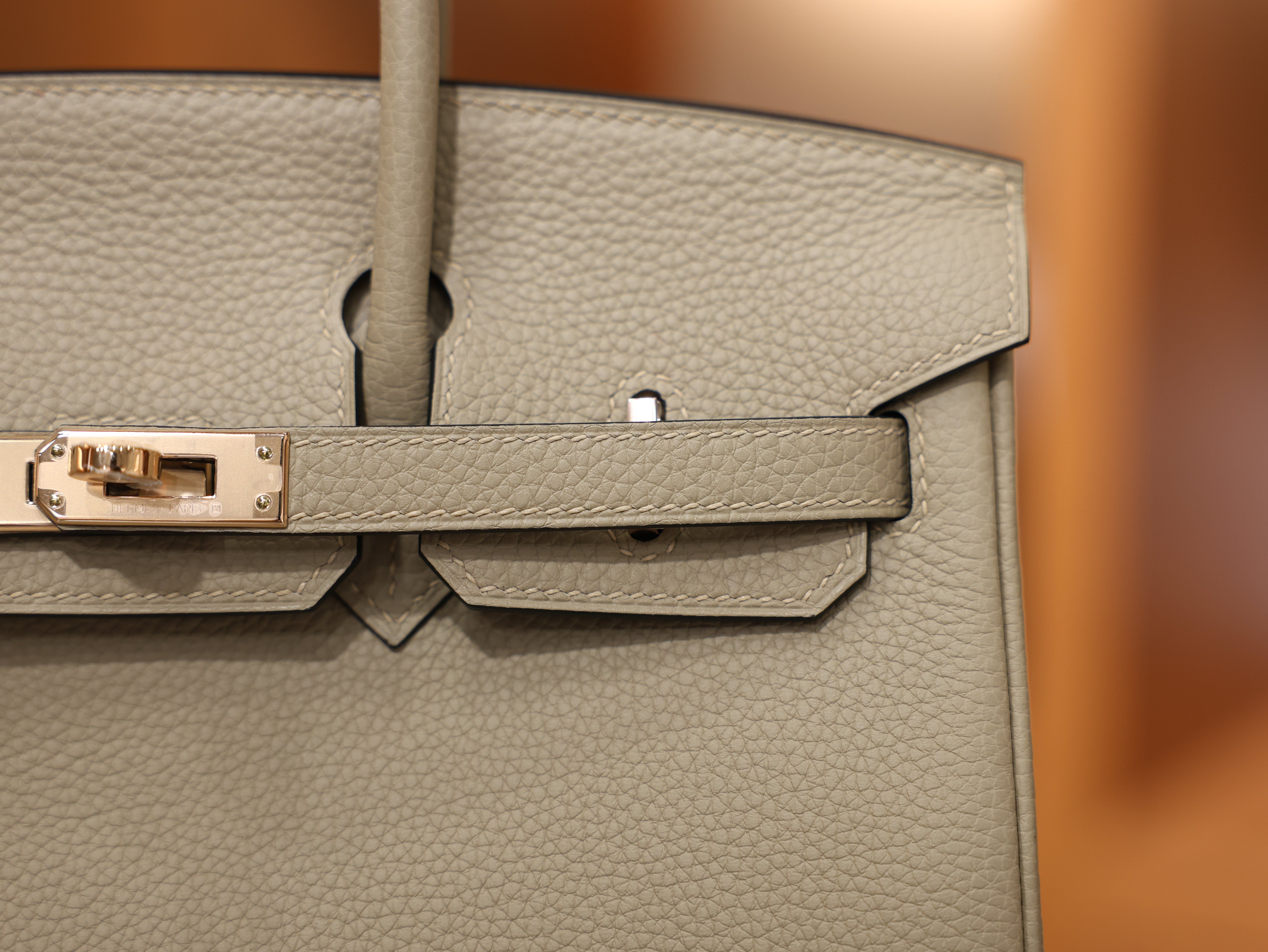 Birkin 25 togo gris tourterelle RGHW
