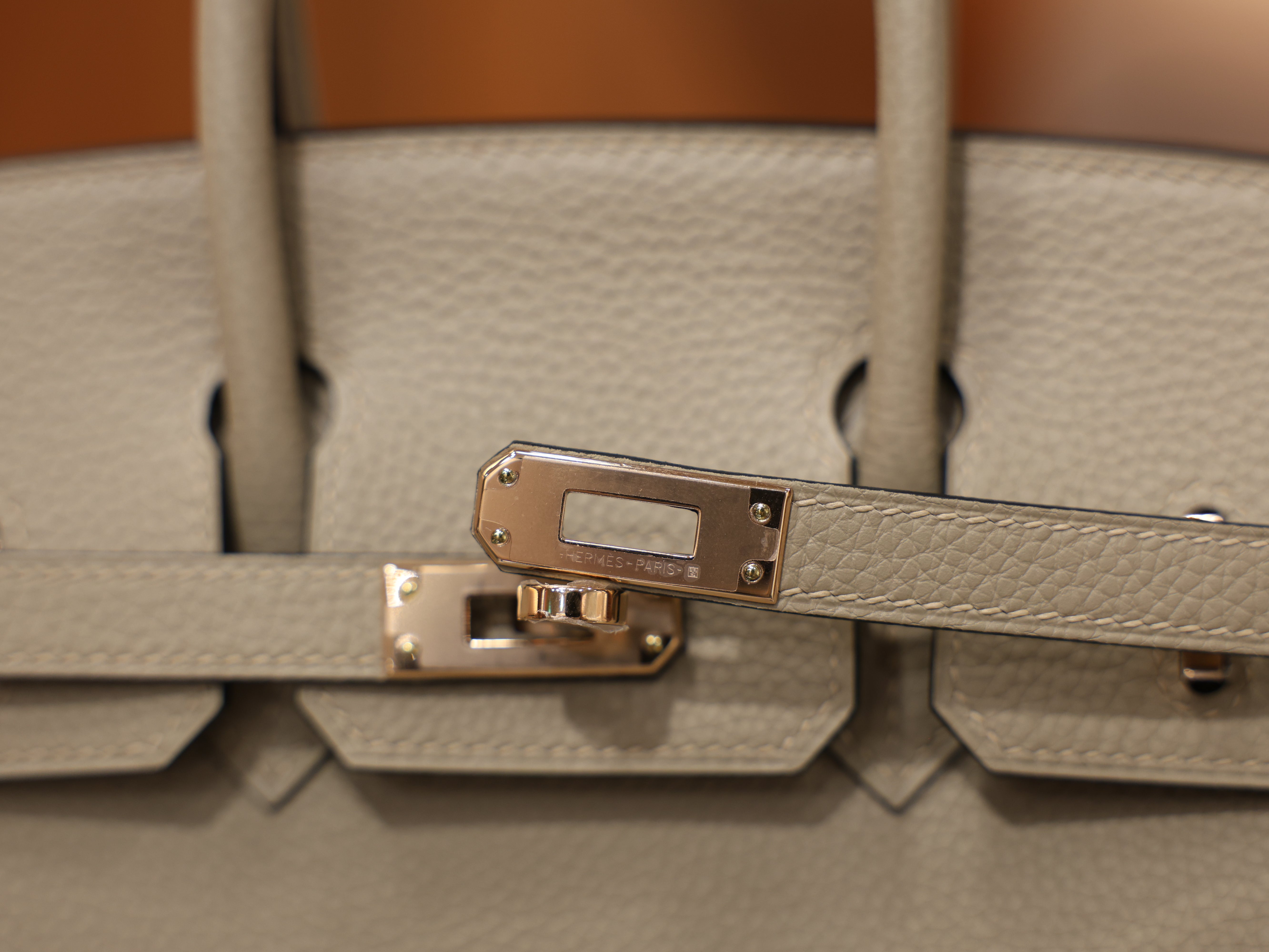 Birkin 25 togo gris tourterelle RGHW