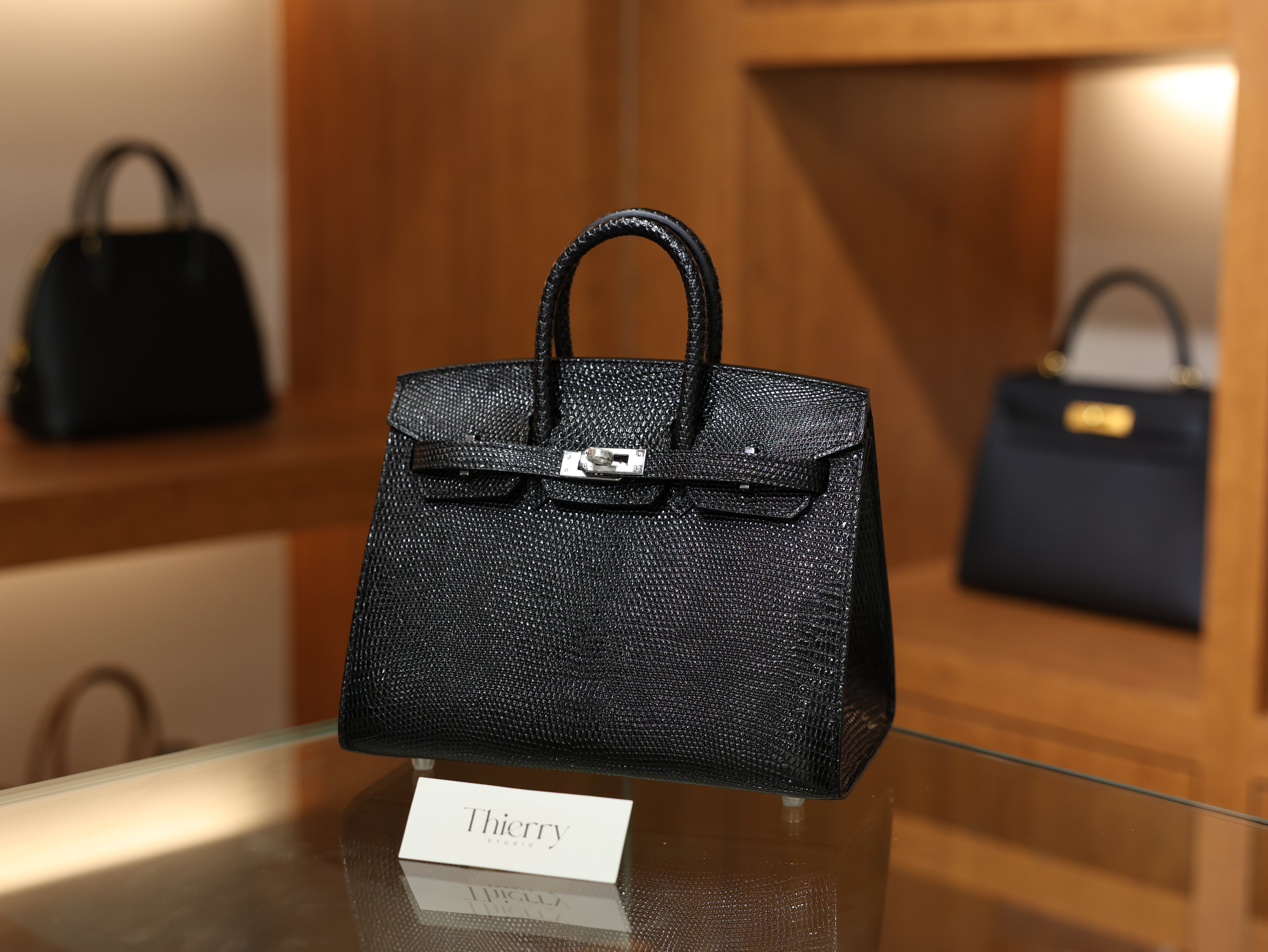 Birkin 20 lizard black PHW