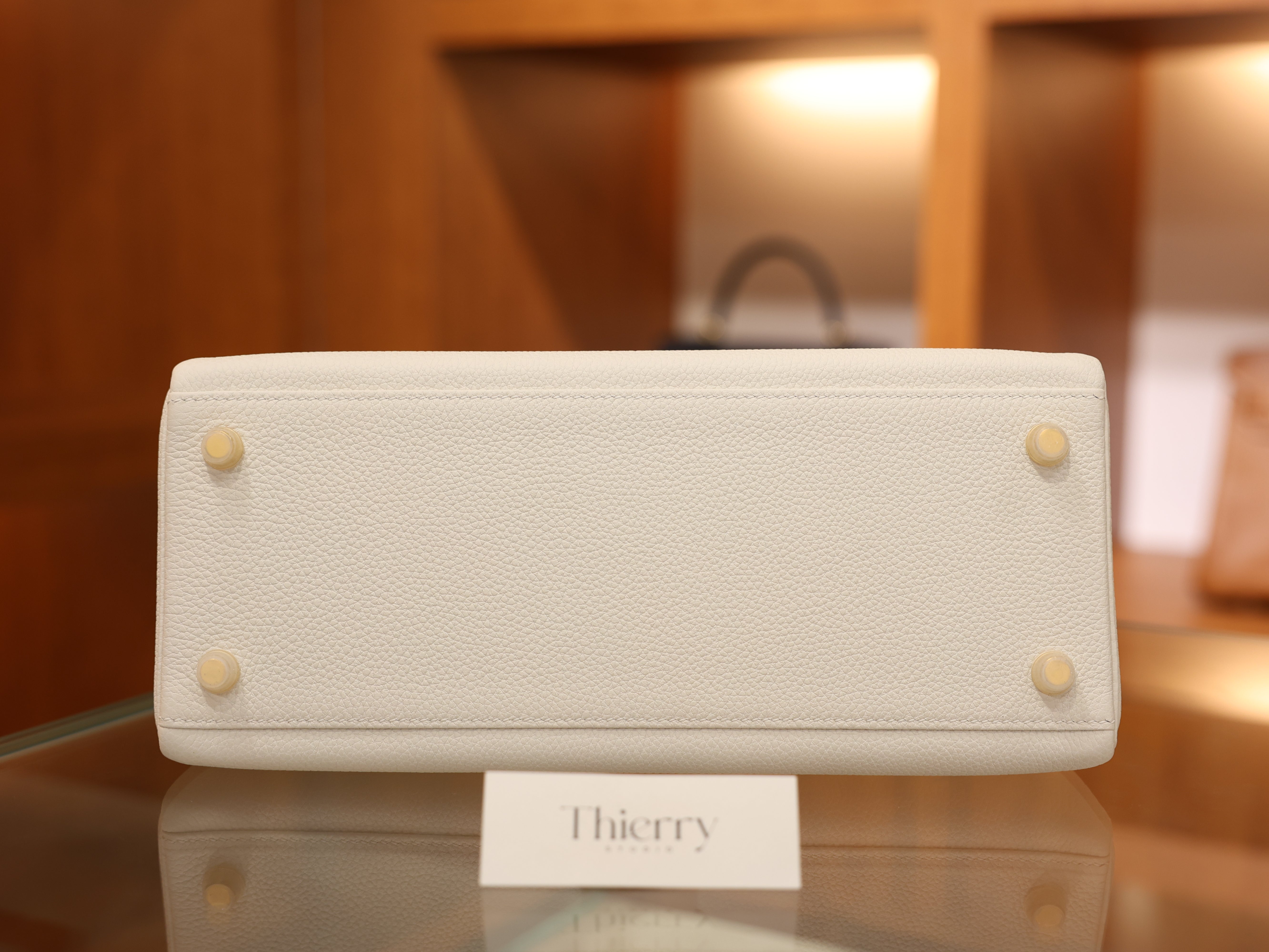 Kelly 28 togo blanc GHW