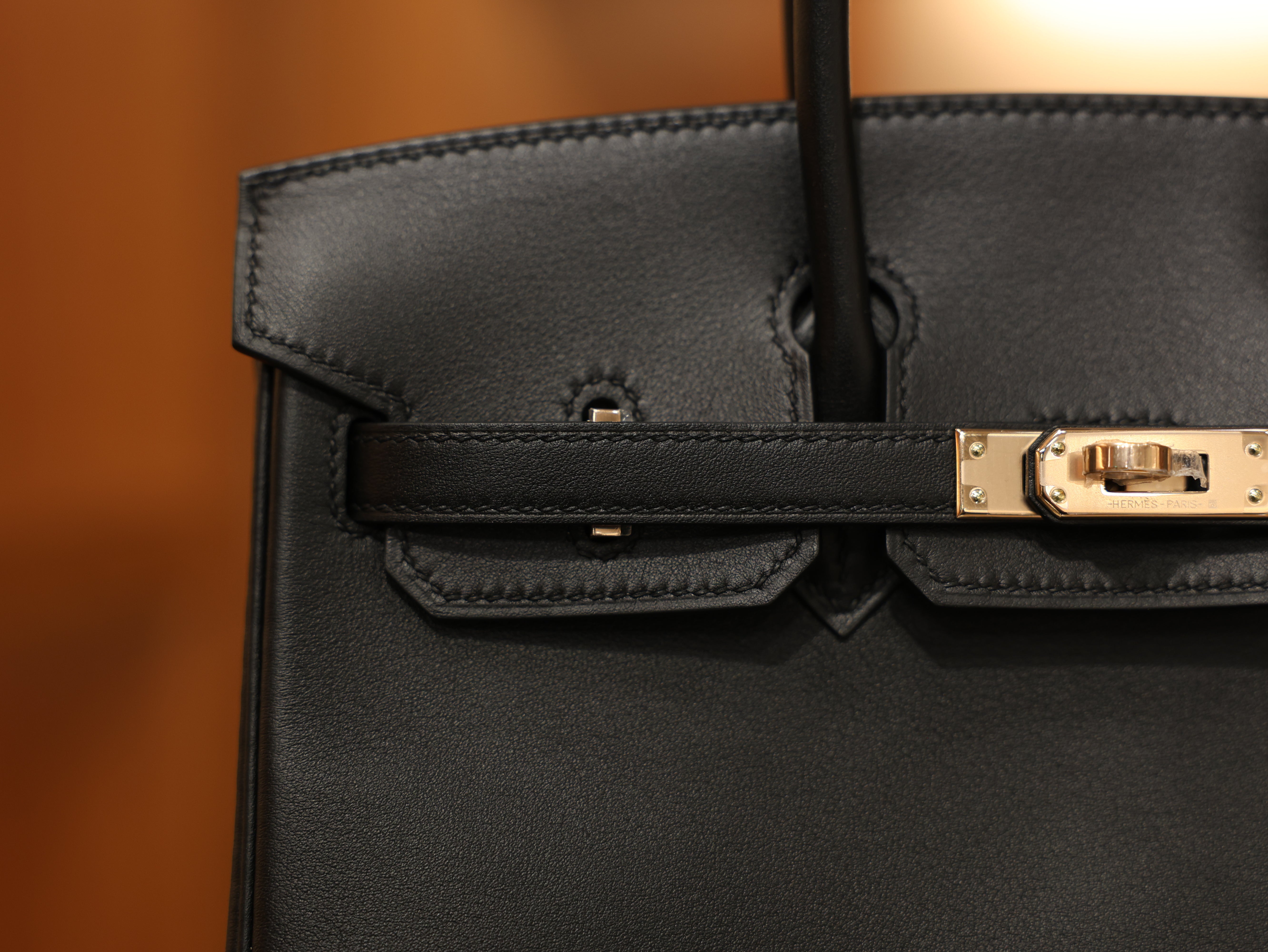 Birkin 25 swift black RGHW