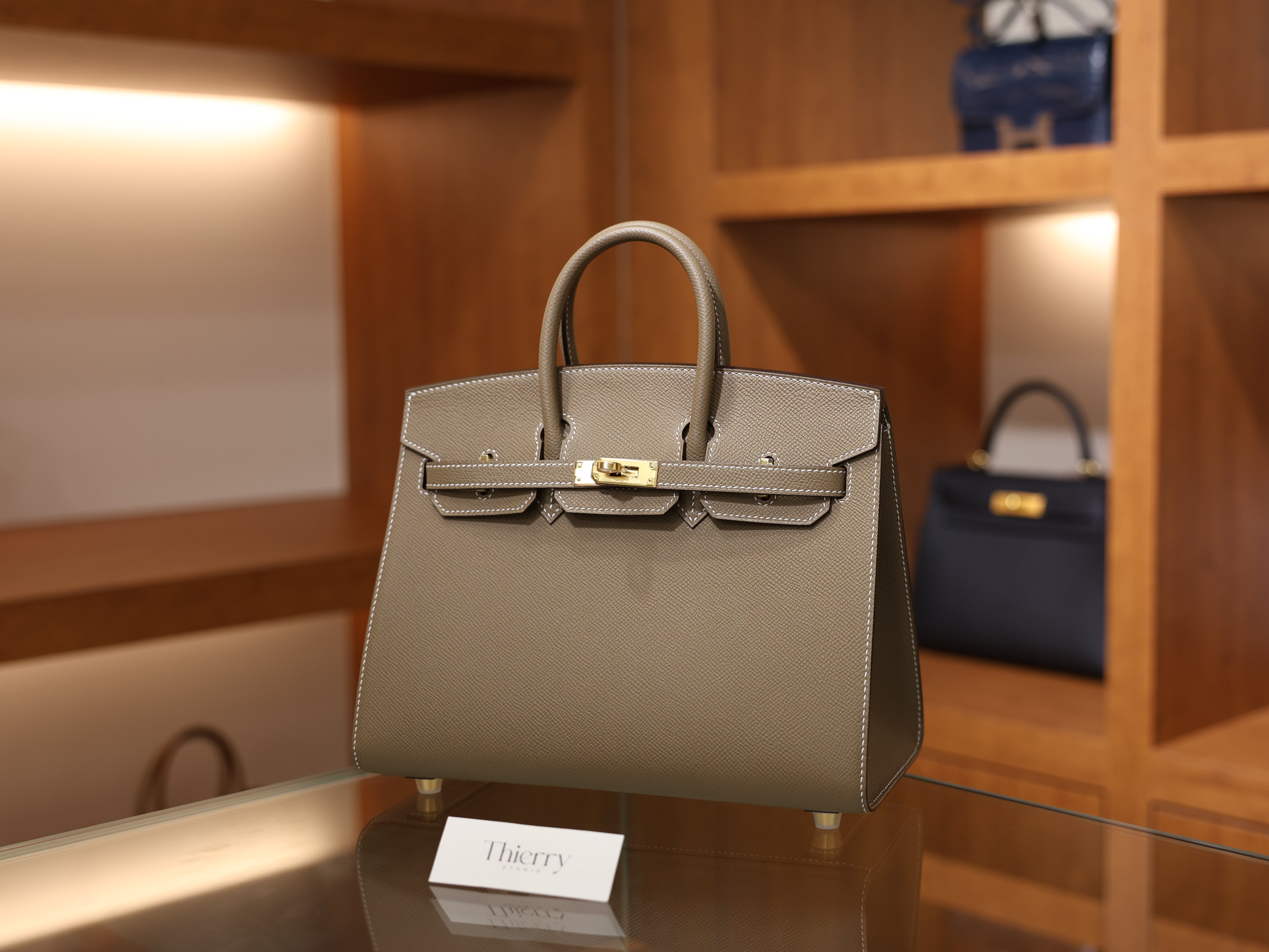 Birkin 25 epsom sellier etoupe GHW
