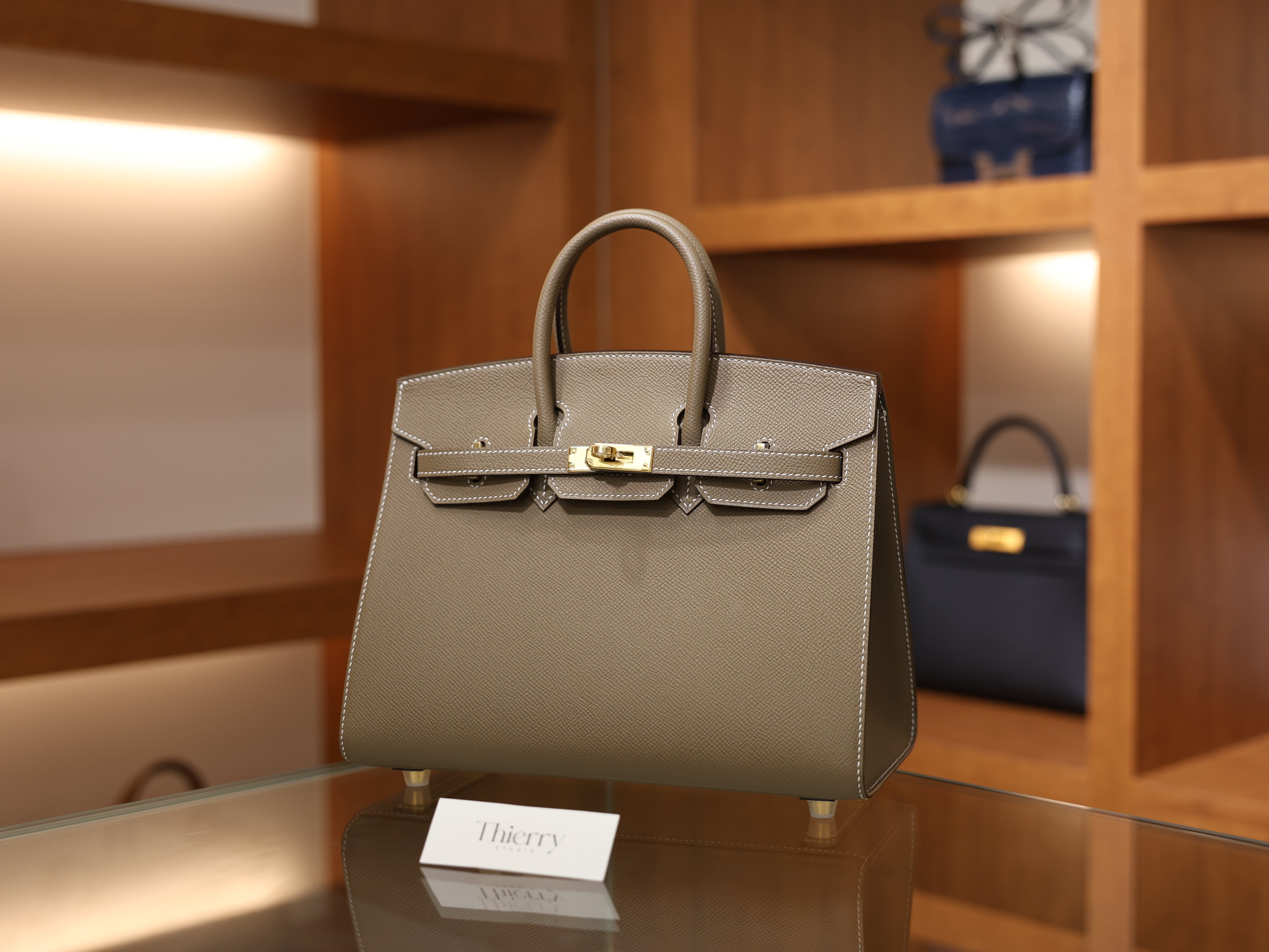 Birkin 25 epsom sellier etoupe GHW