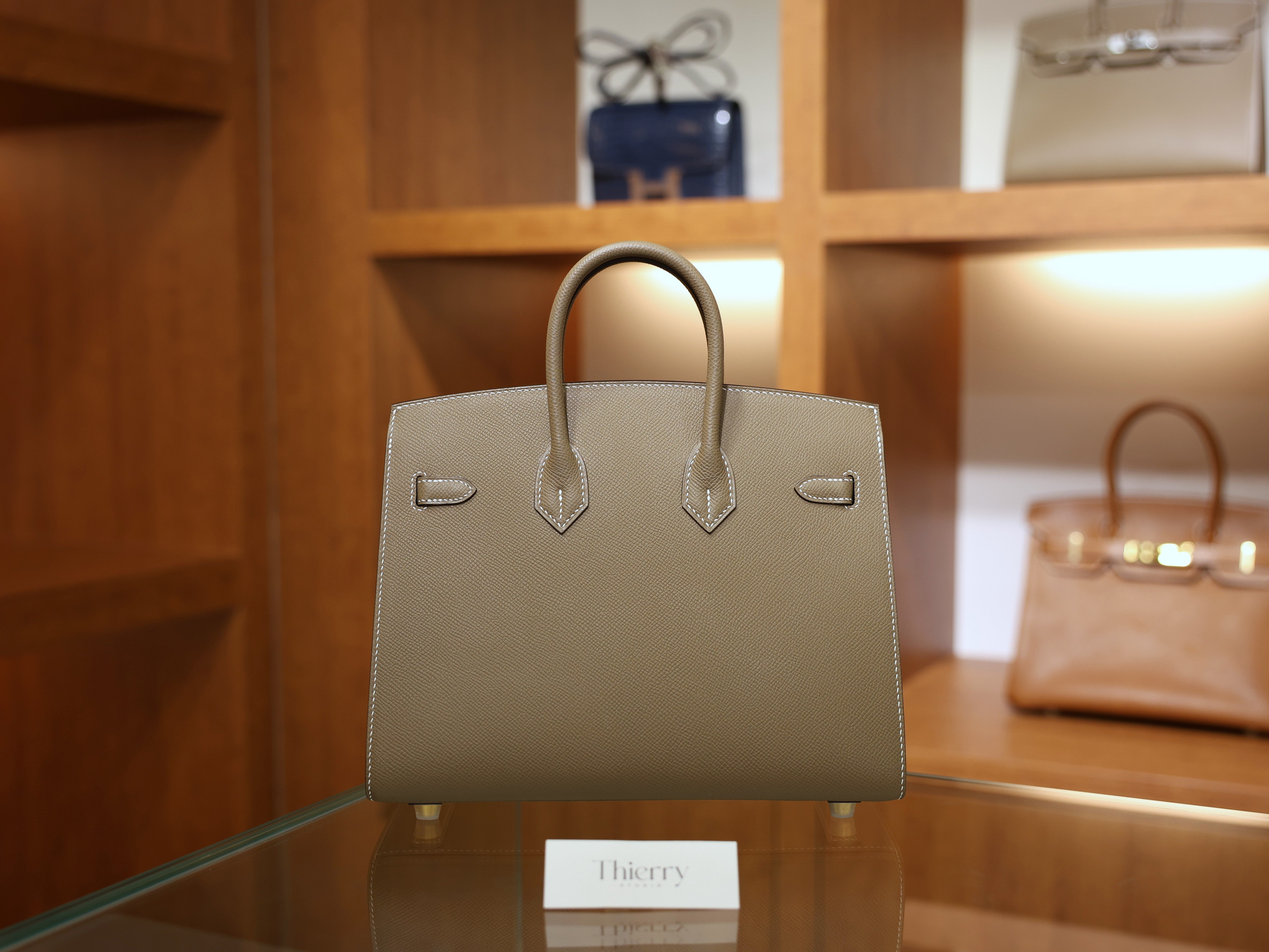 Birkin 25 epsom sellier etoupe GHW