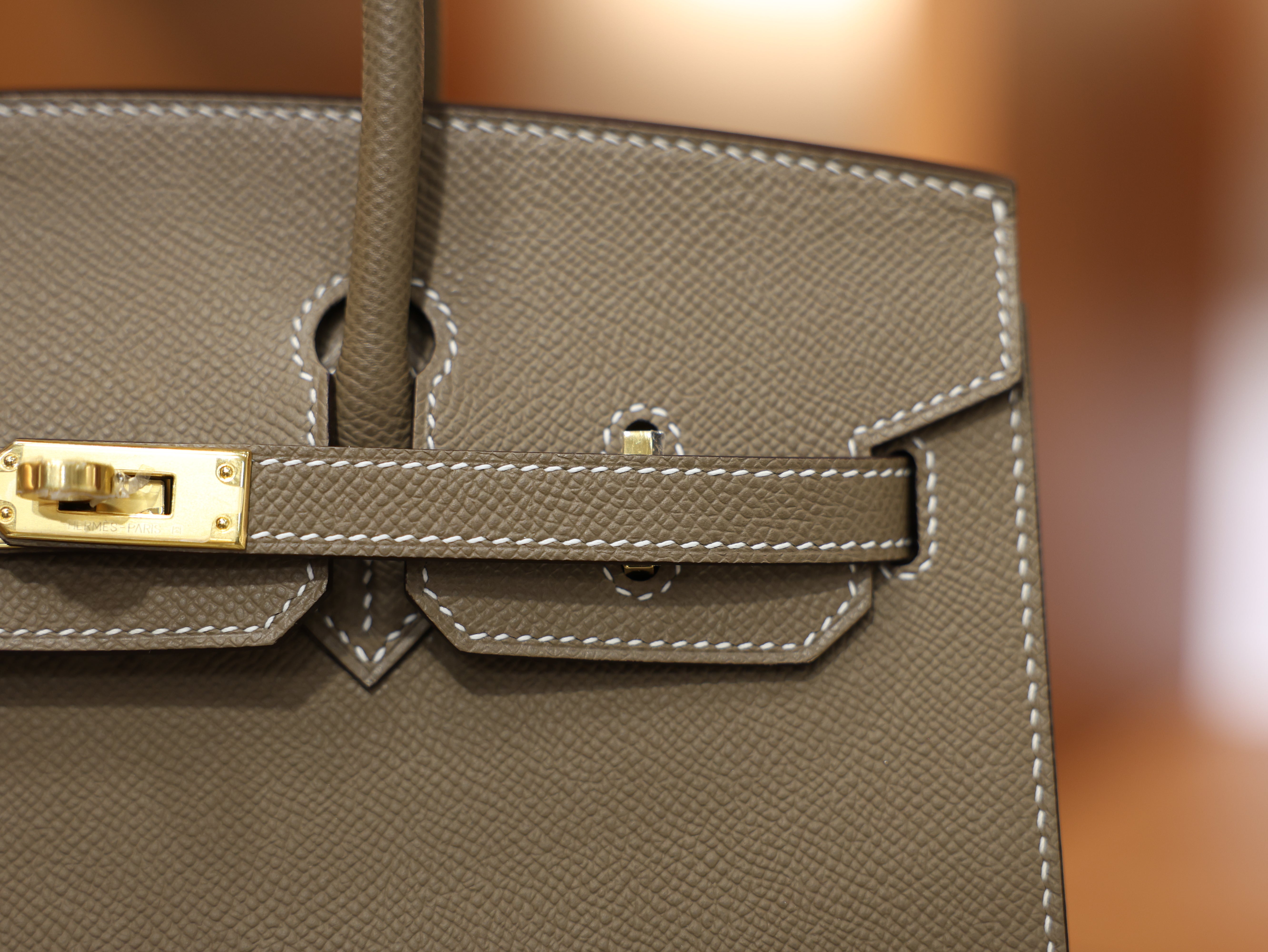 Birkin 25 epsom sellier etoupe GHW