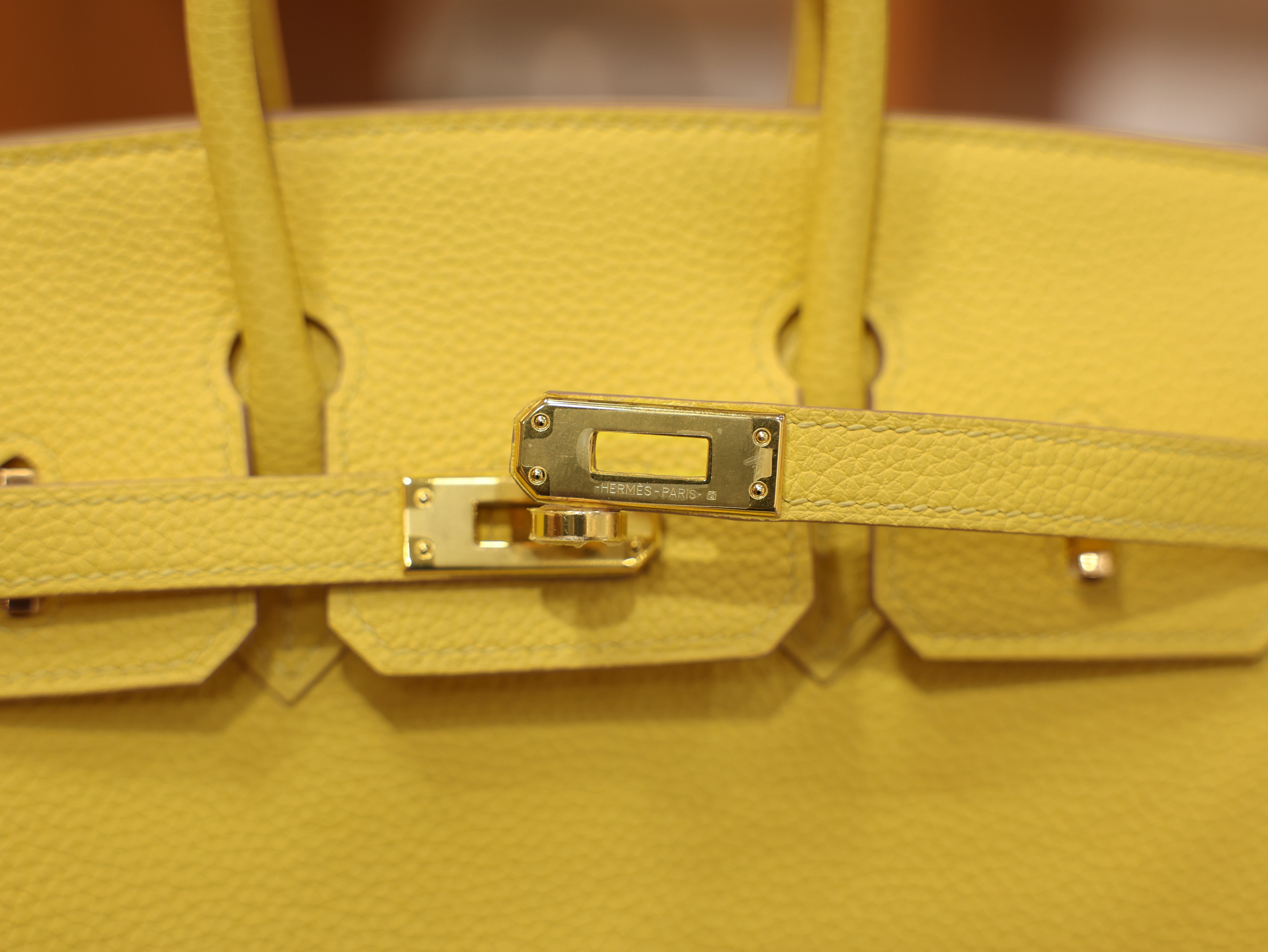 Birkin 25 togo jaune de naples GHW