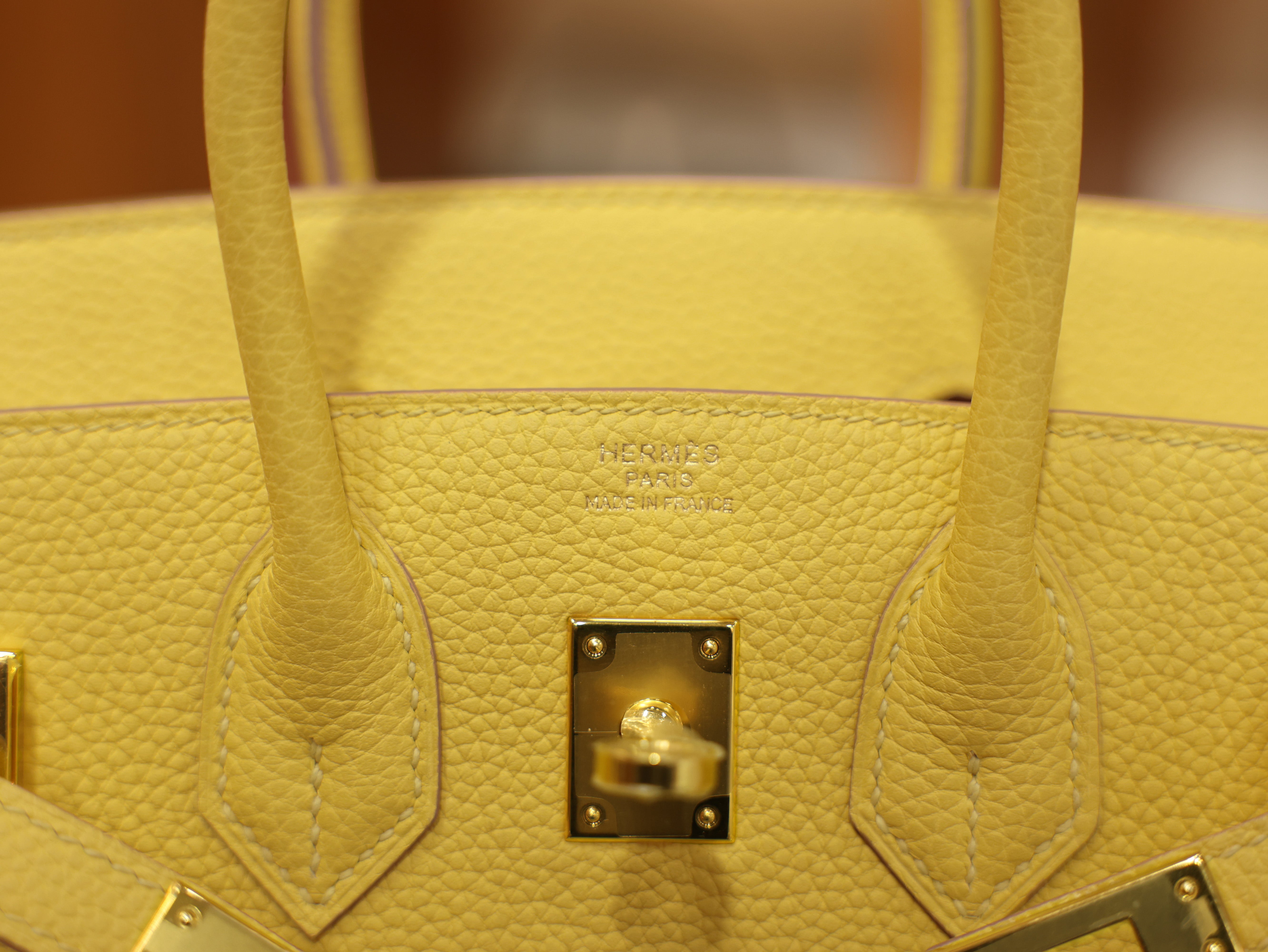 Birkin 25 togo jaune de naples GHW
