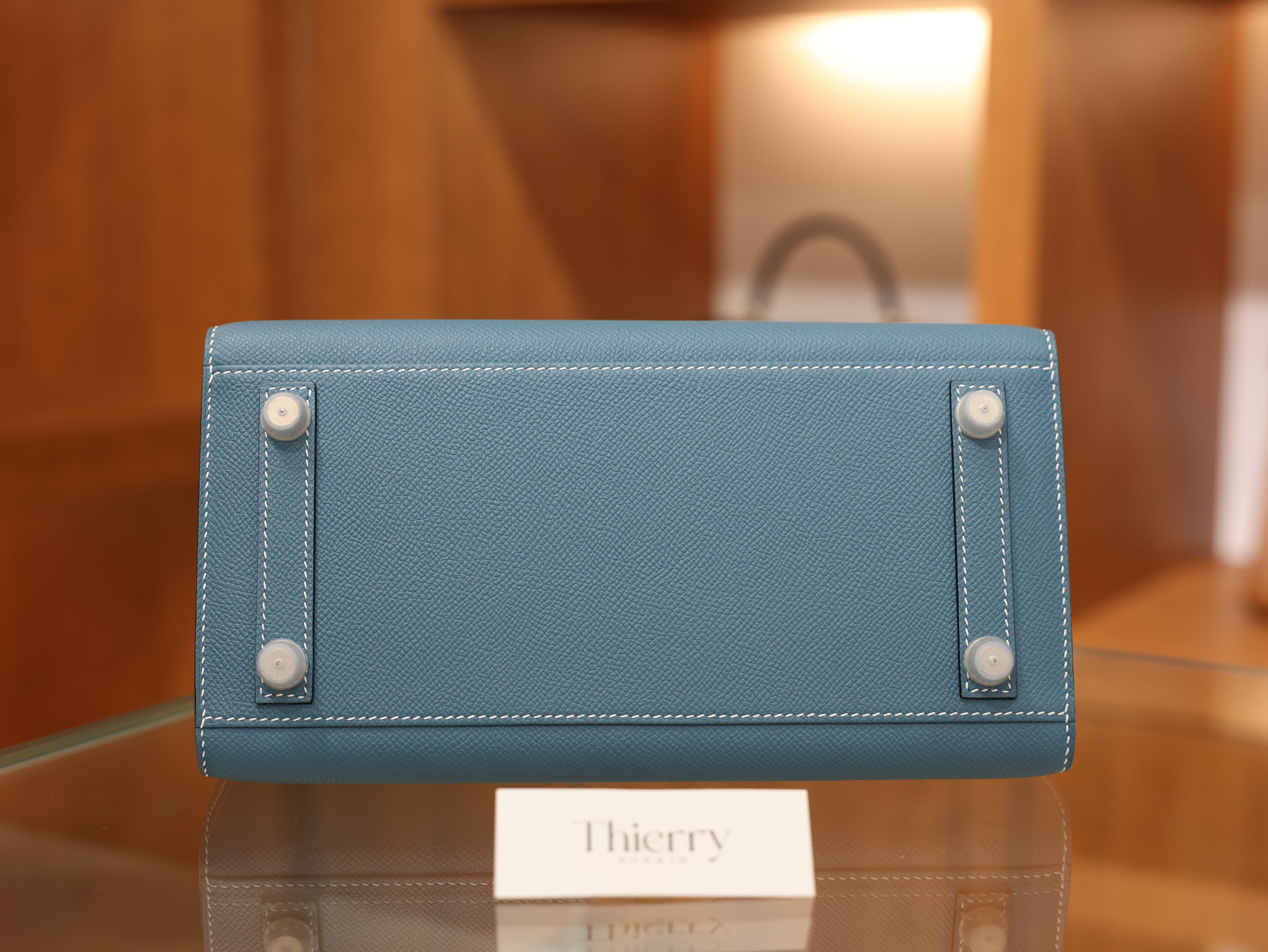 Birkin 25 epsom sellier blue jean PHW