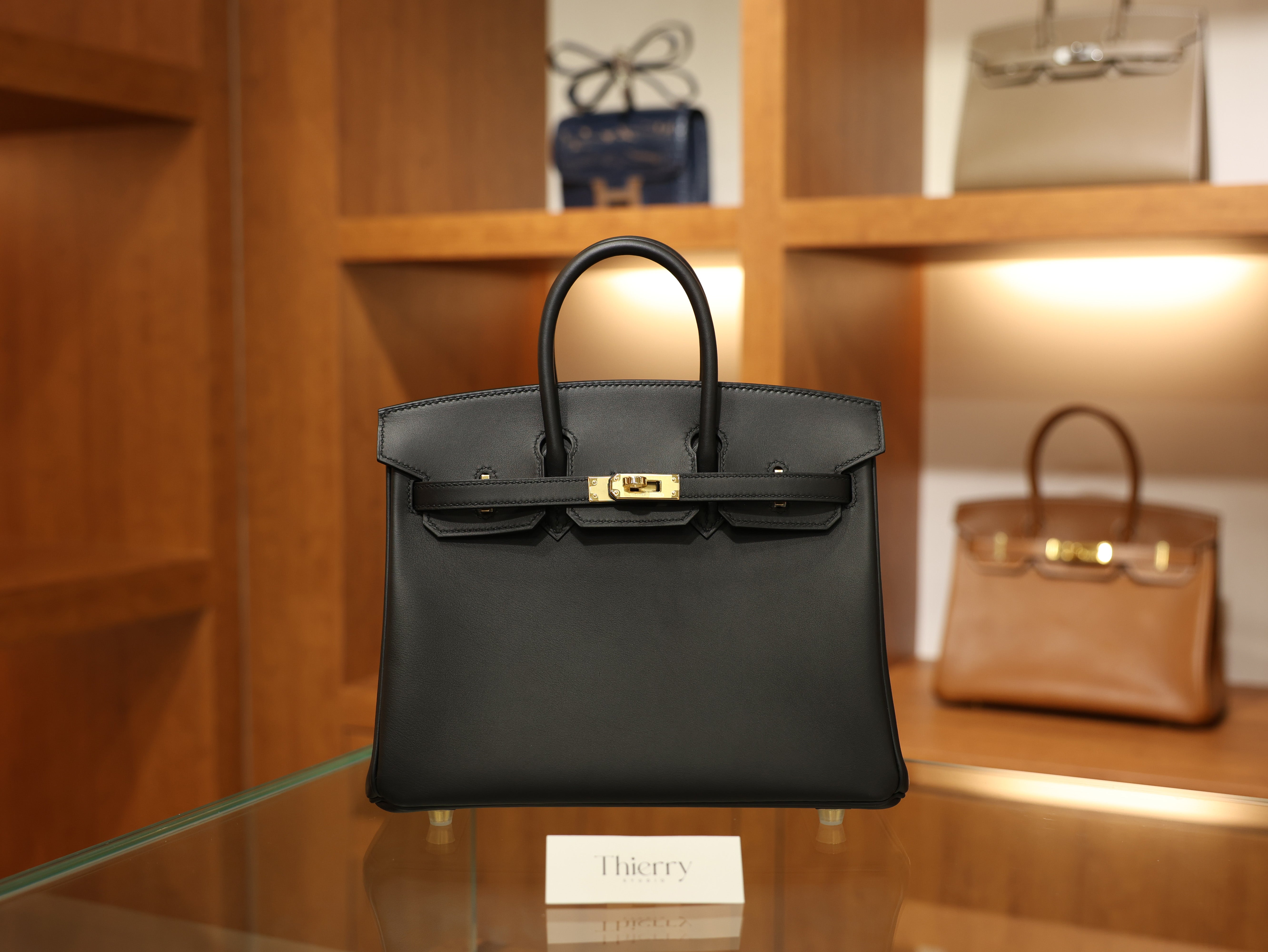 Birkin 25 swift black GHW