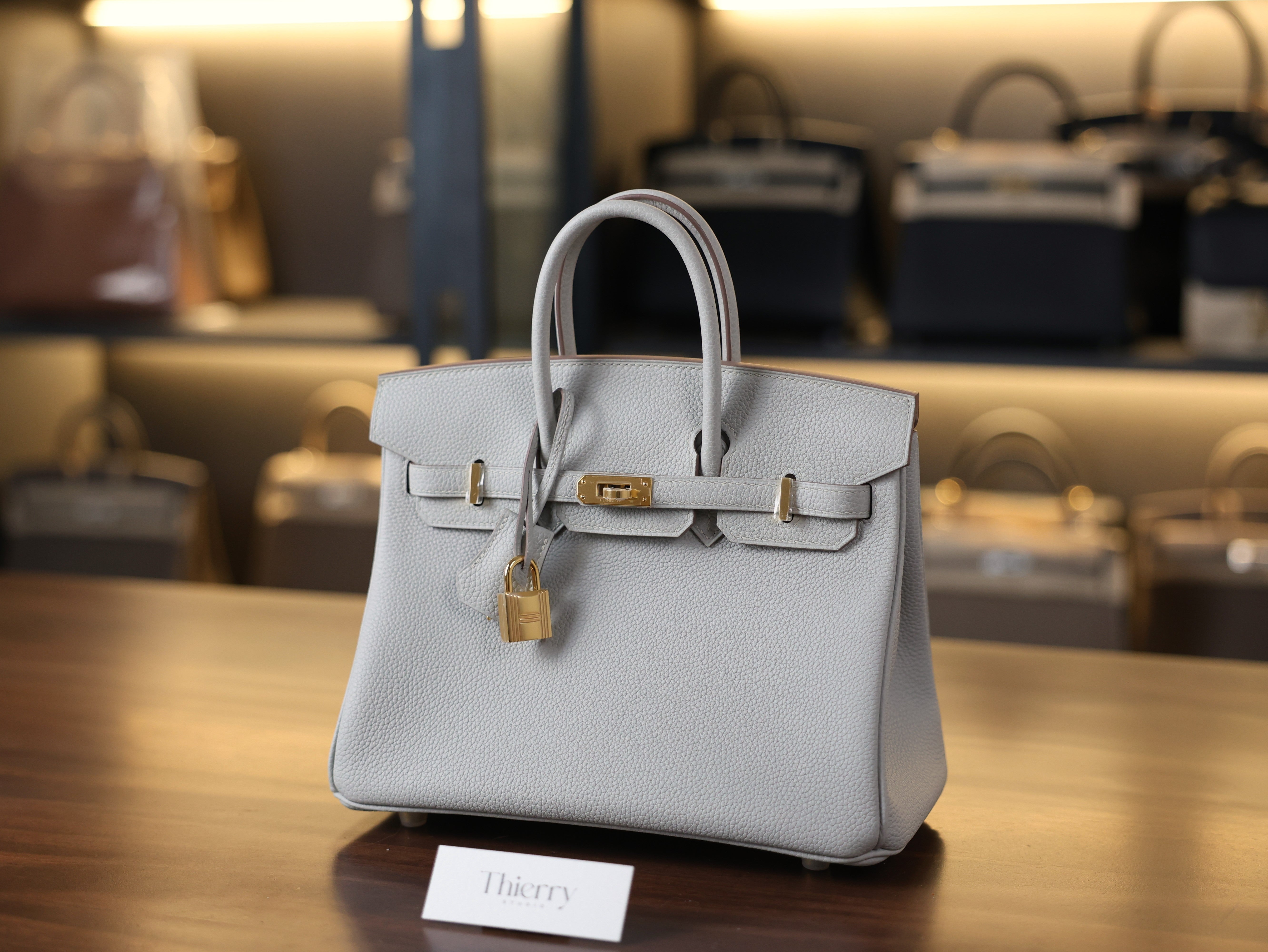 Birkin 25 togo gris pearl GHW