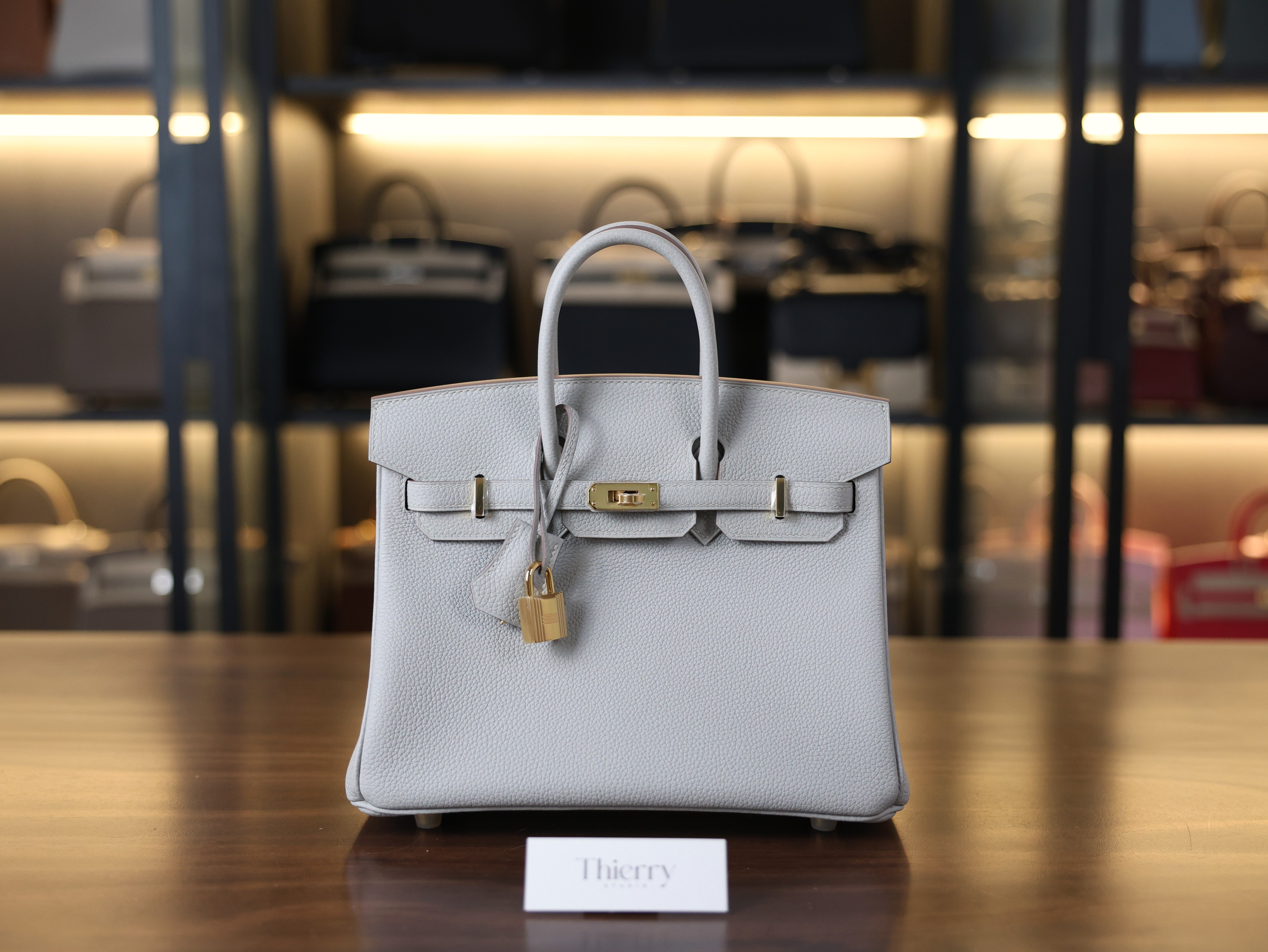 Birkin 25 togo gris pearl GHW