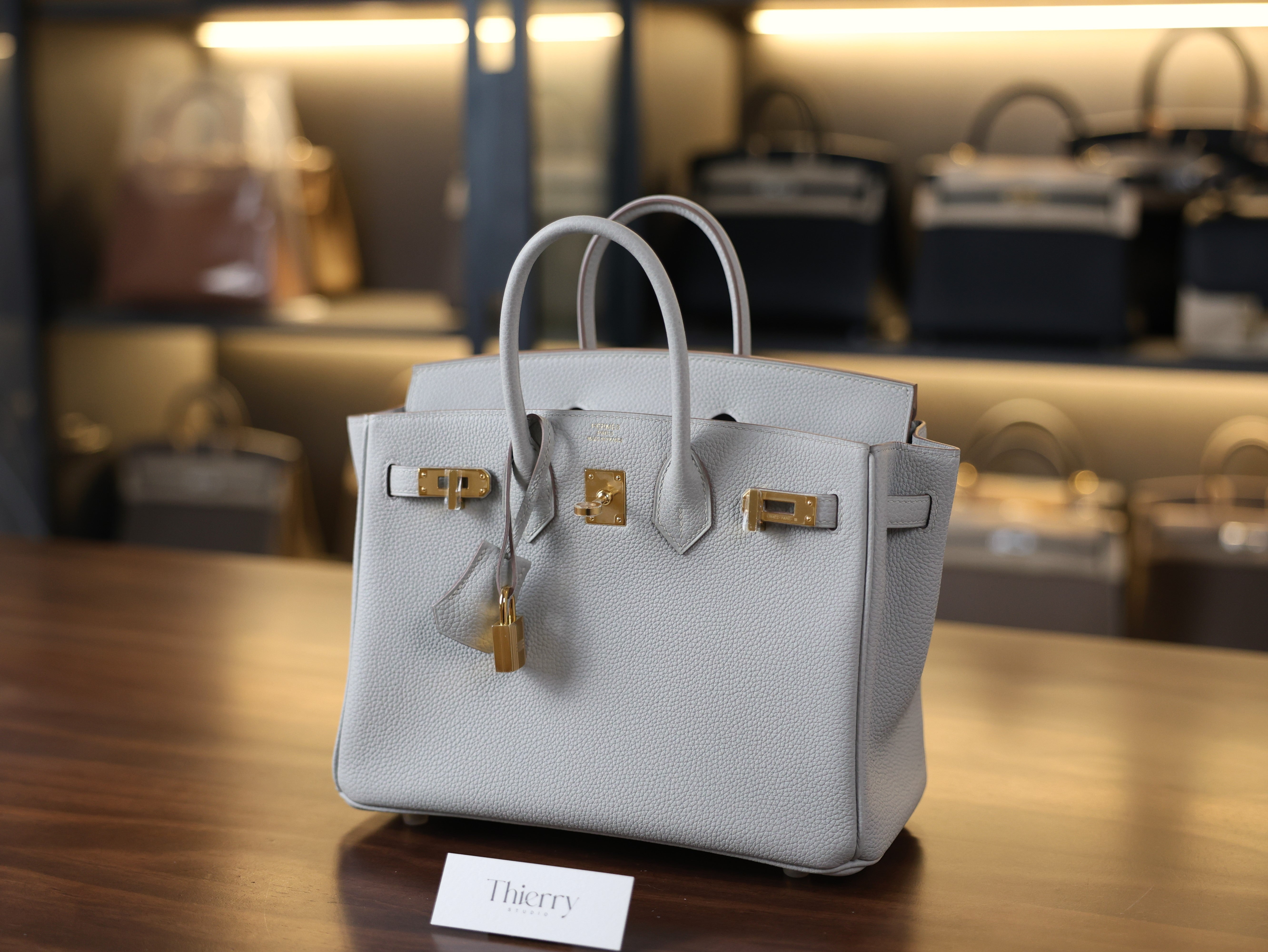 Birkin 25 togo gris pearl GHW