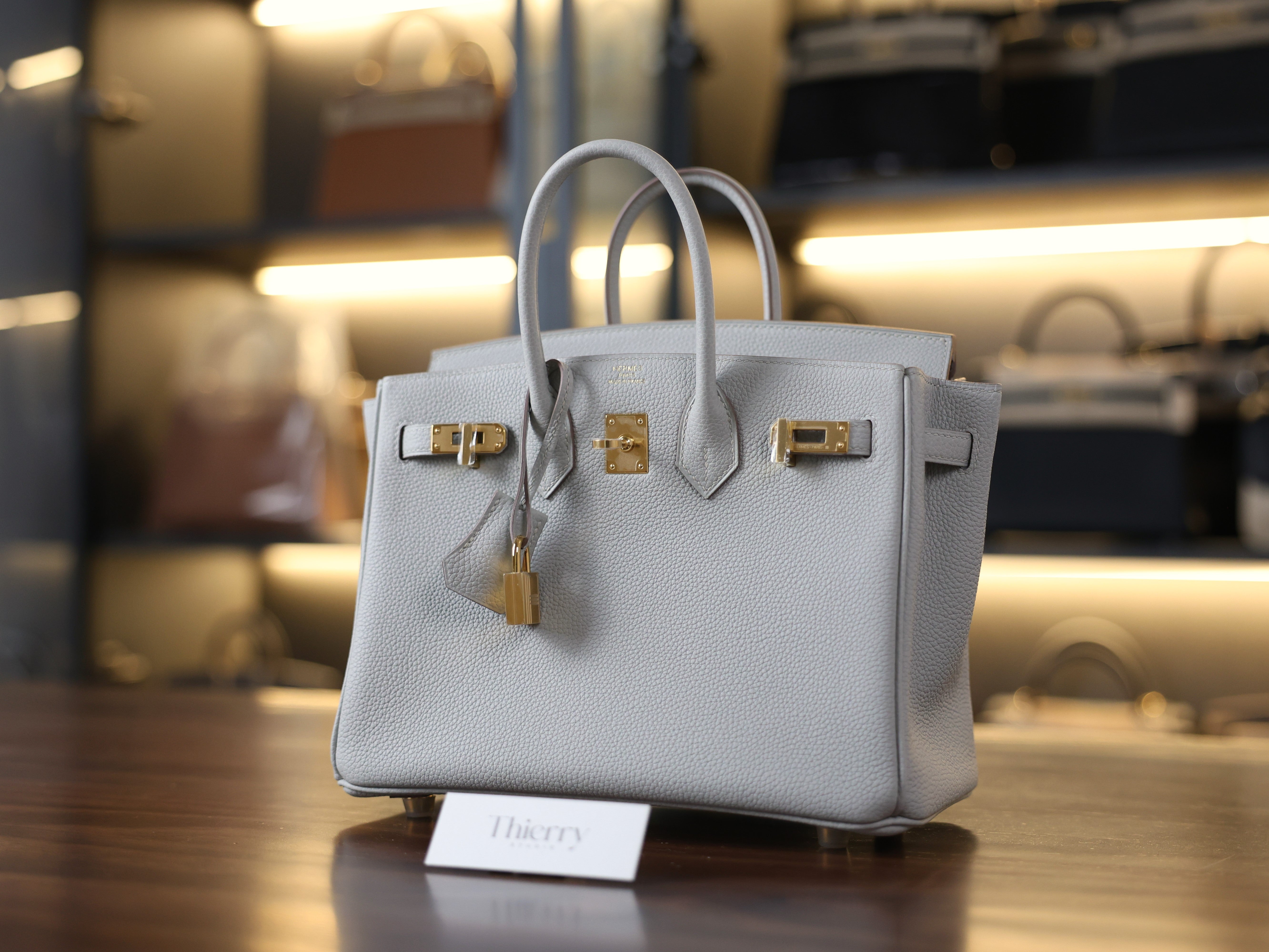 Birkin 25 togo gris pearl GHW