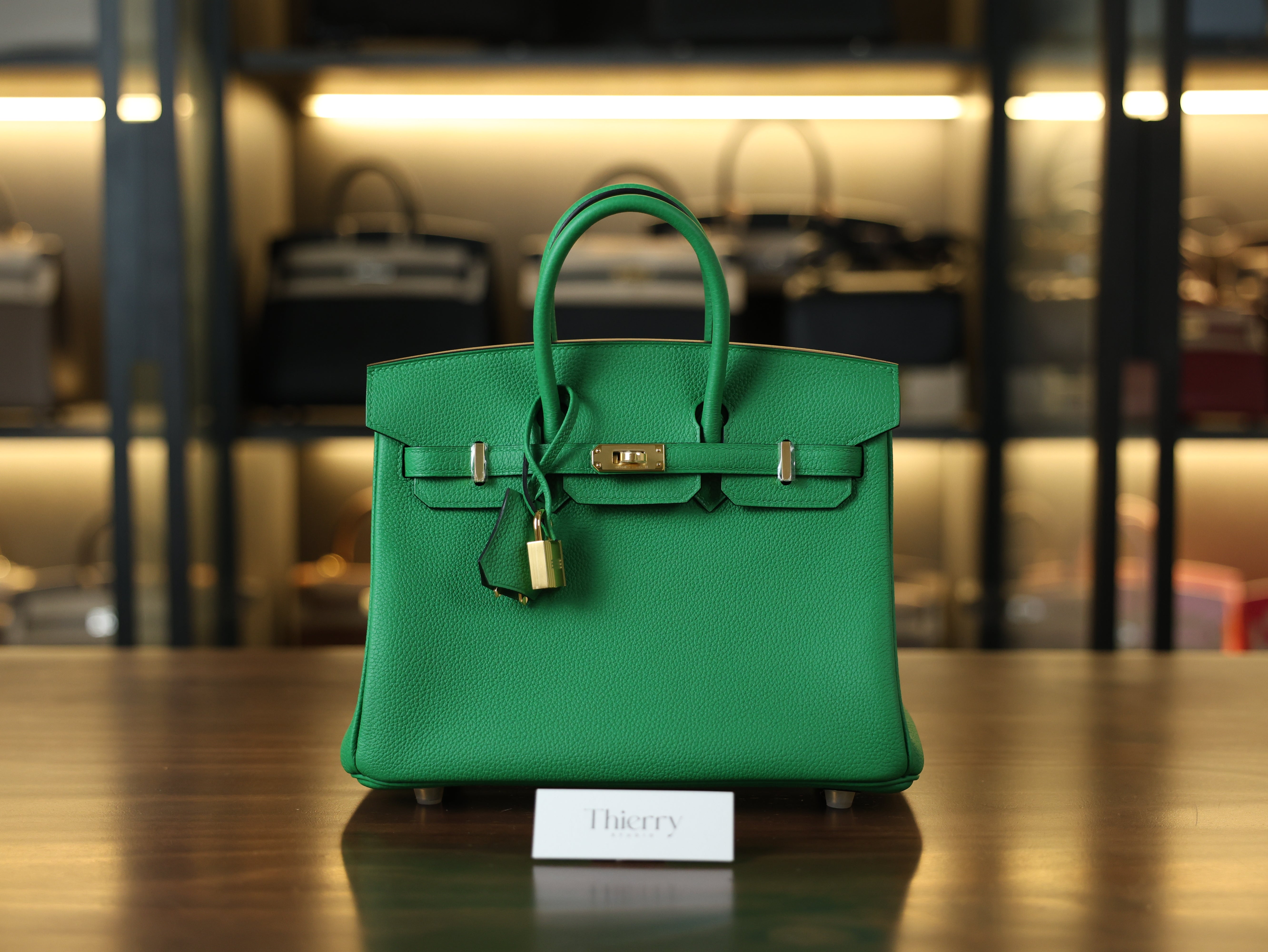 Birkin 25 togo bamboo GHW