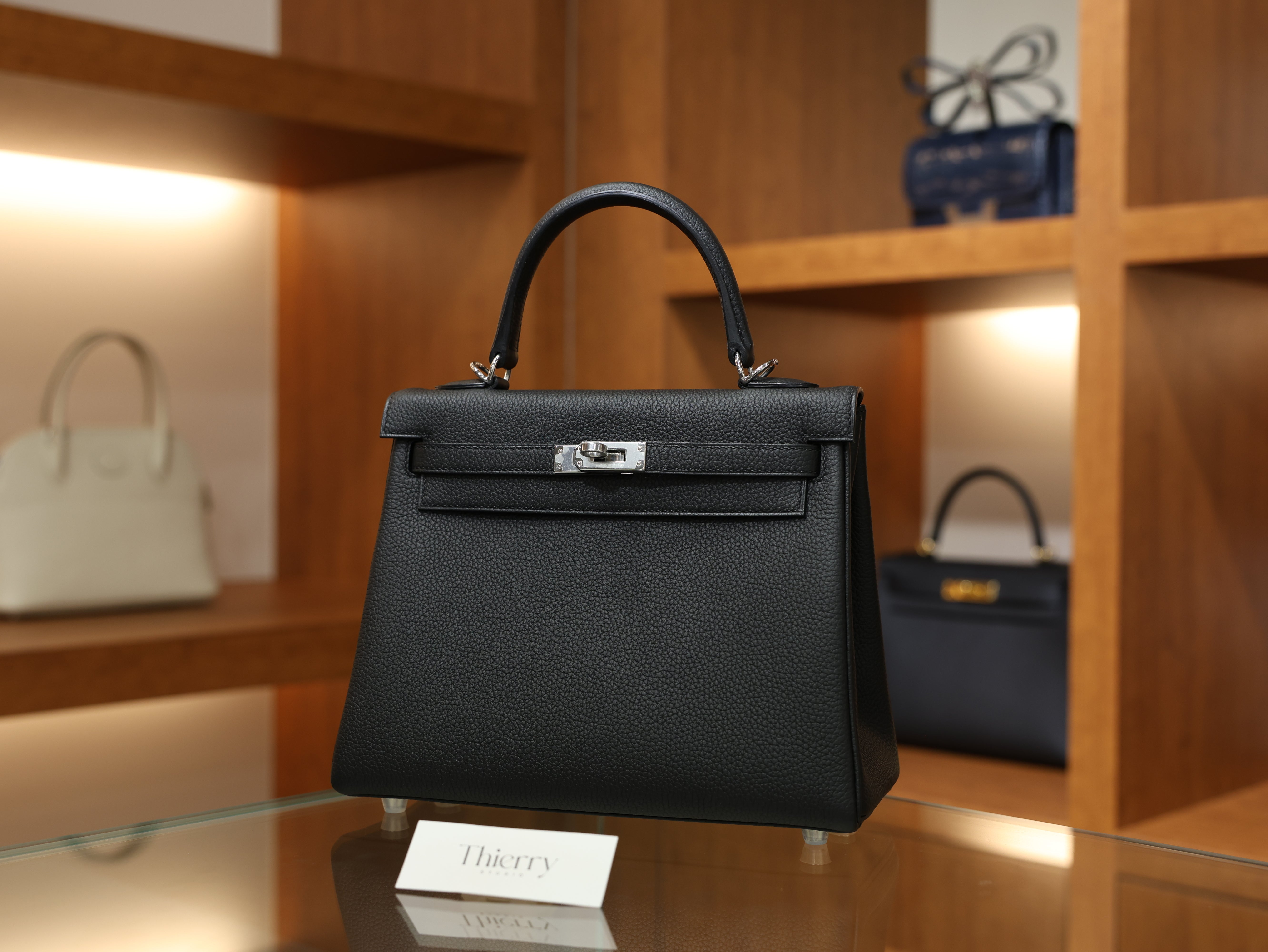 Kelly 25 togo black PHW