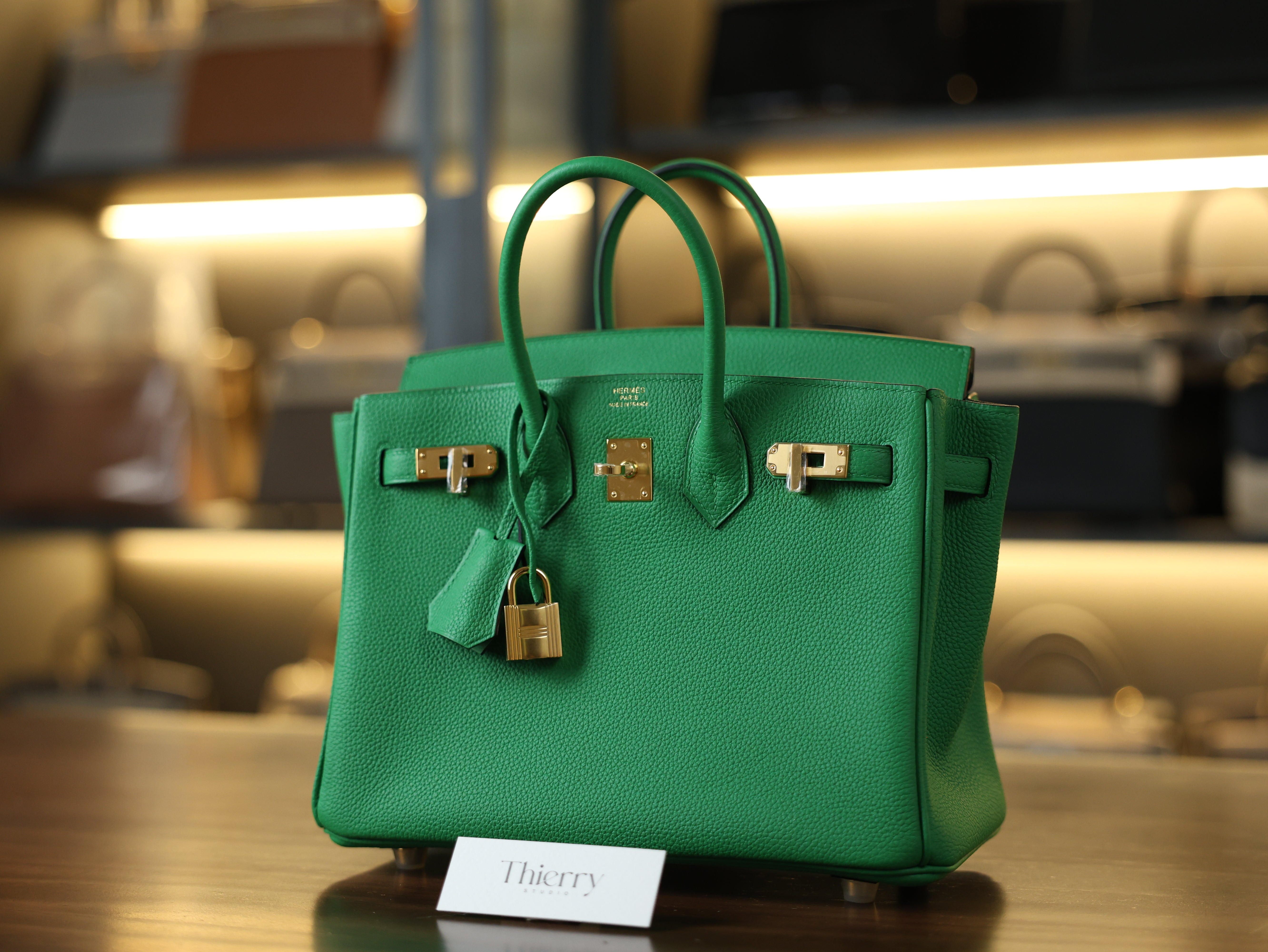 Birkin 25 togo bamboo GHW