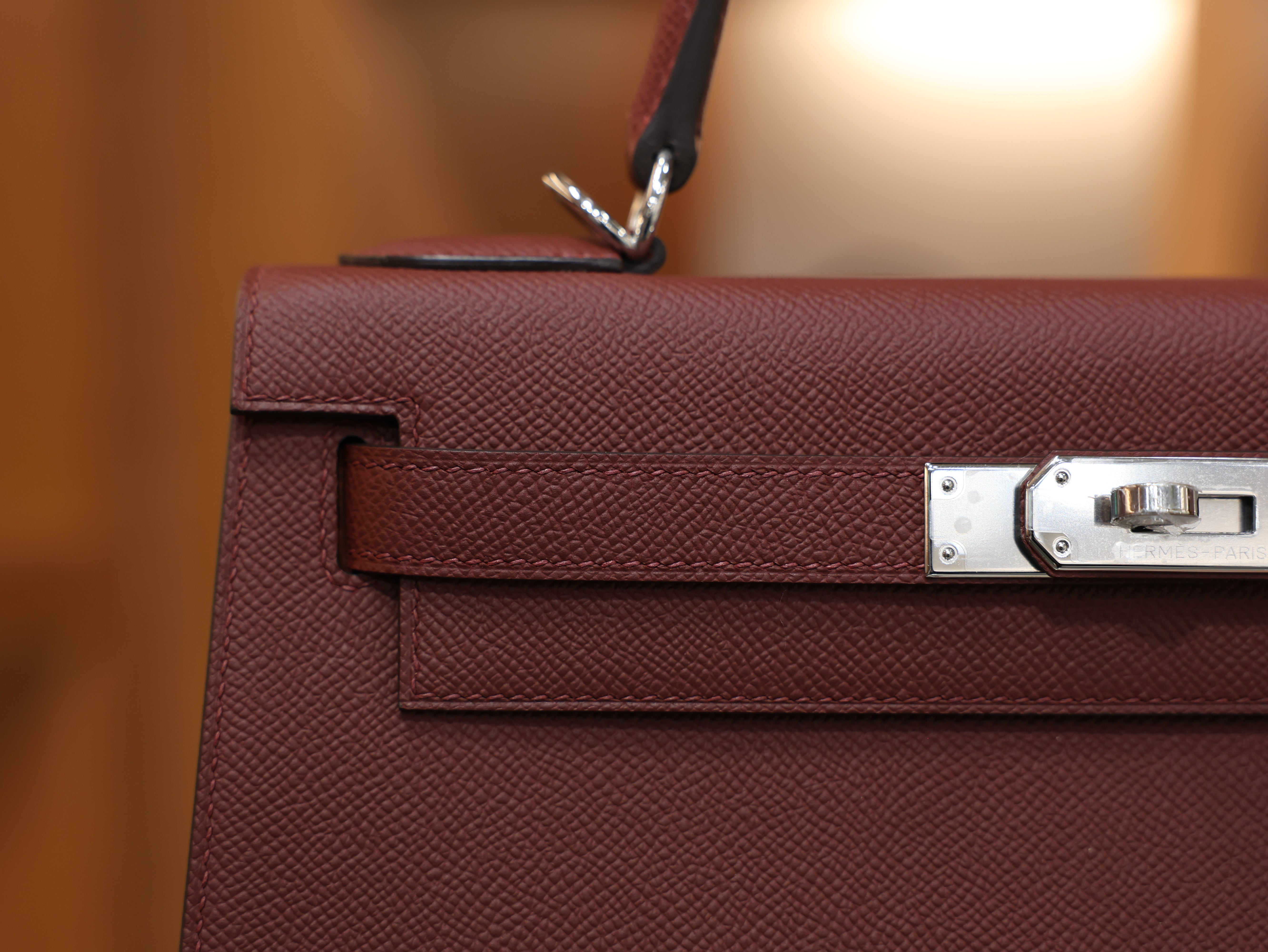 Kelly 28 epsom rouge H PHW
