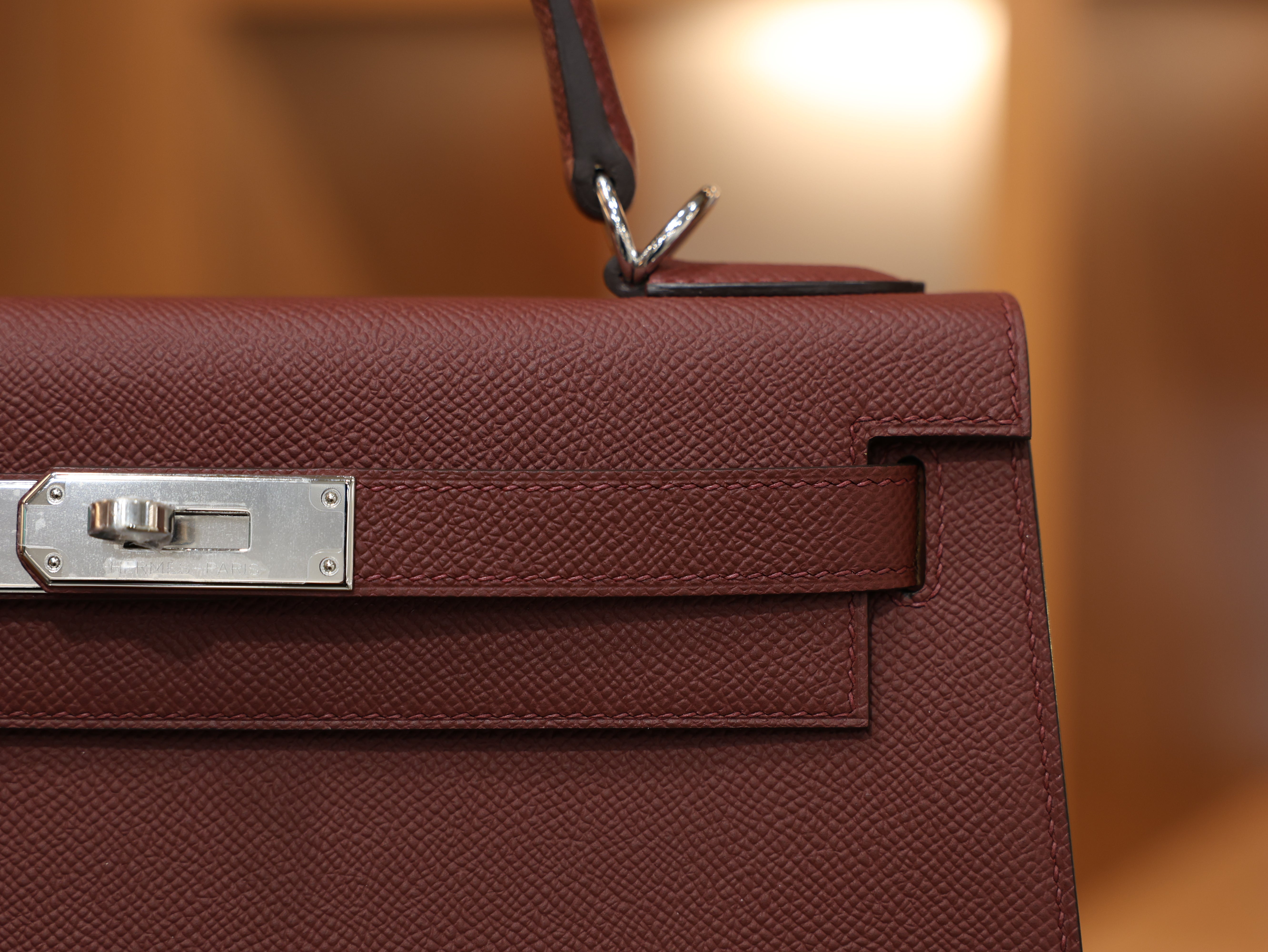 Kelly 28 epsom rouge H PHW