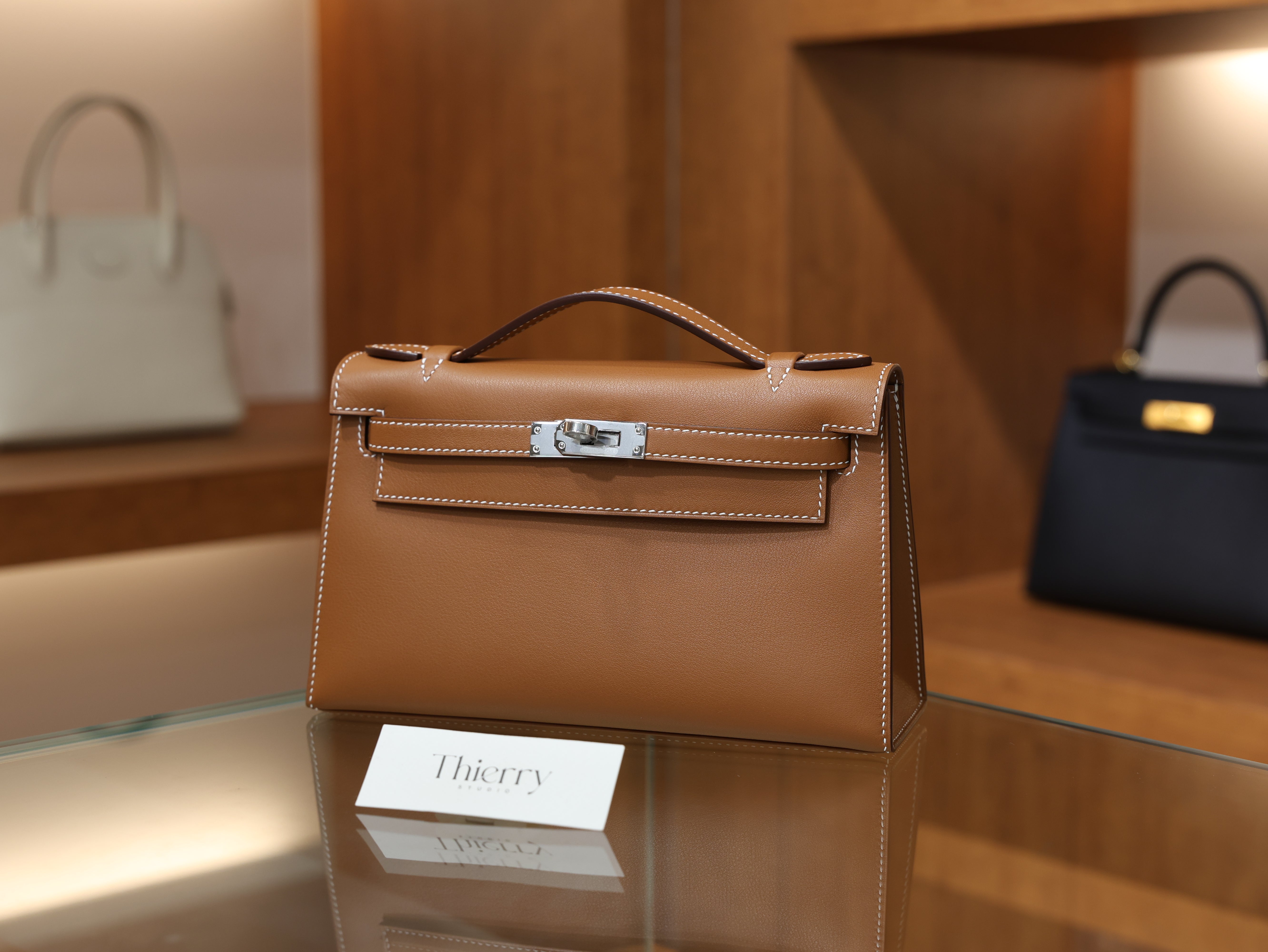 Kelly pochette swift gold PHW