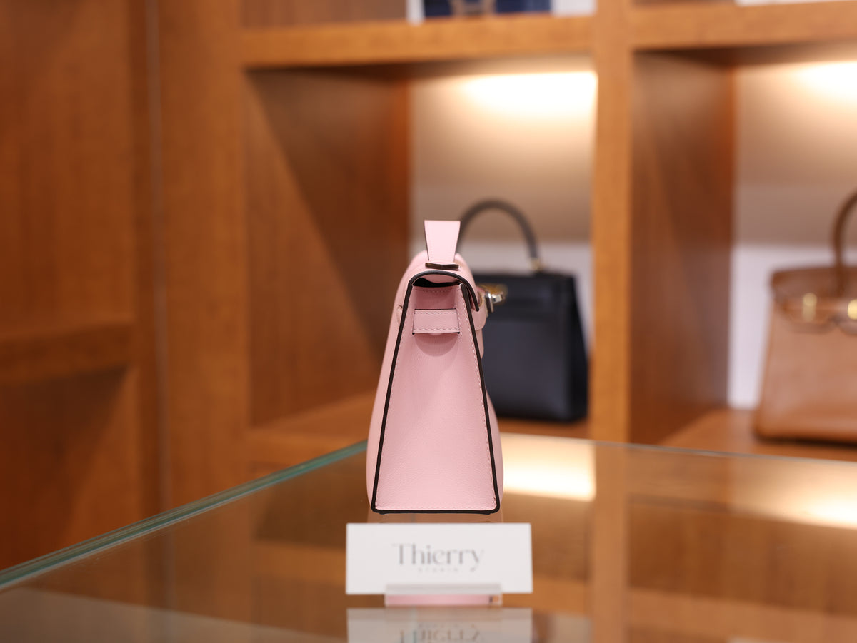 Kelly pochette swift rose sakura PHW