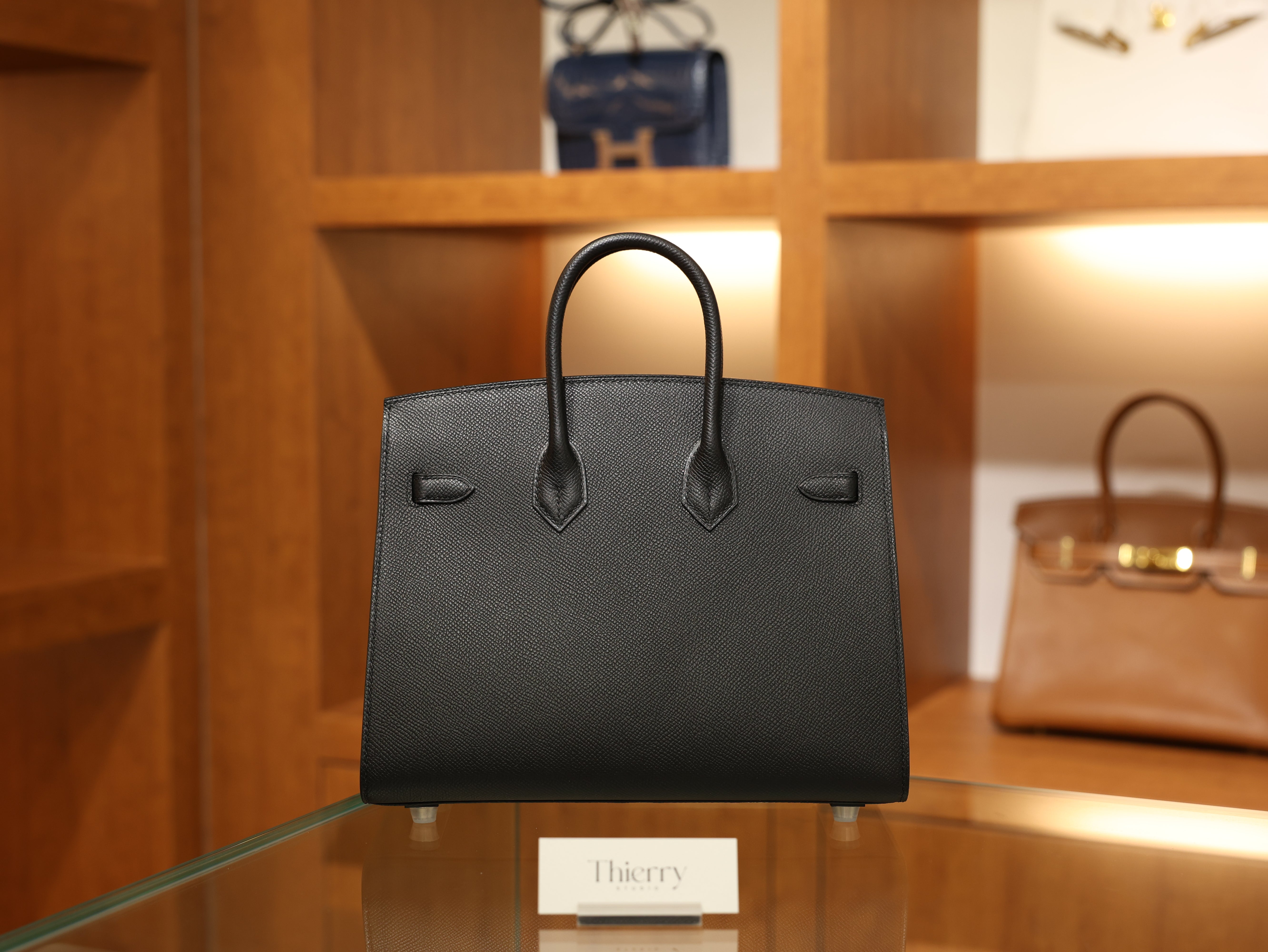 Birkin 25 epsom sellier black PHW