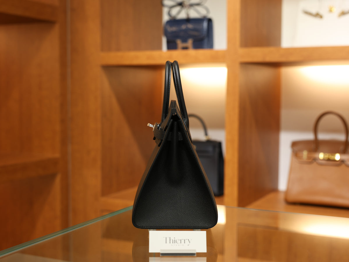 Birkin 25 epsom sellier black PHW